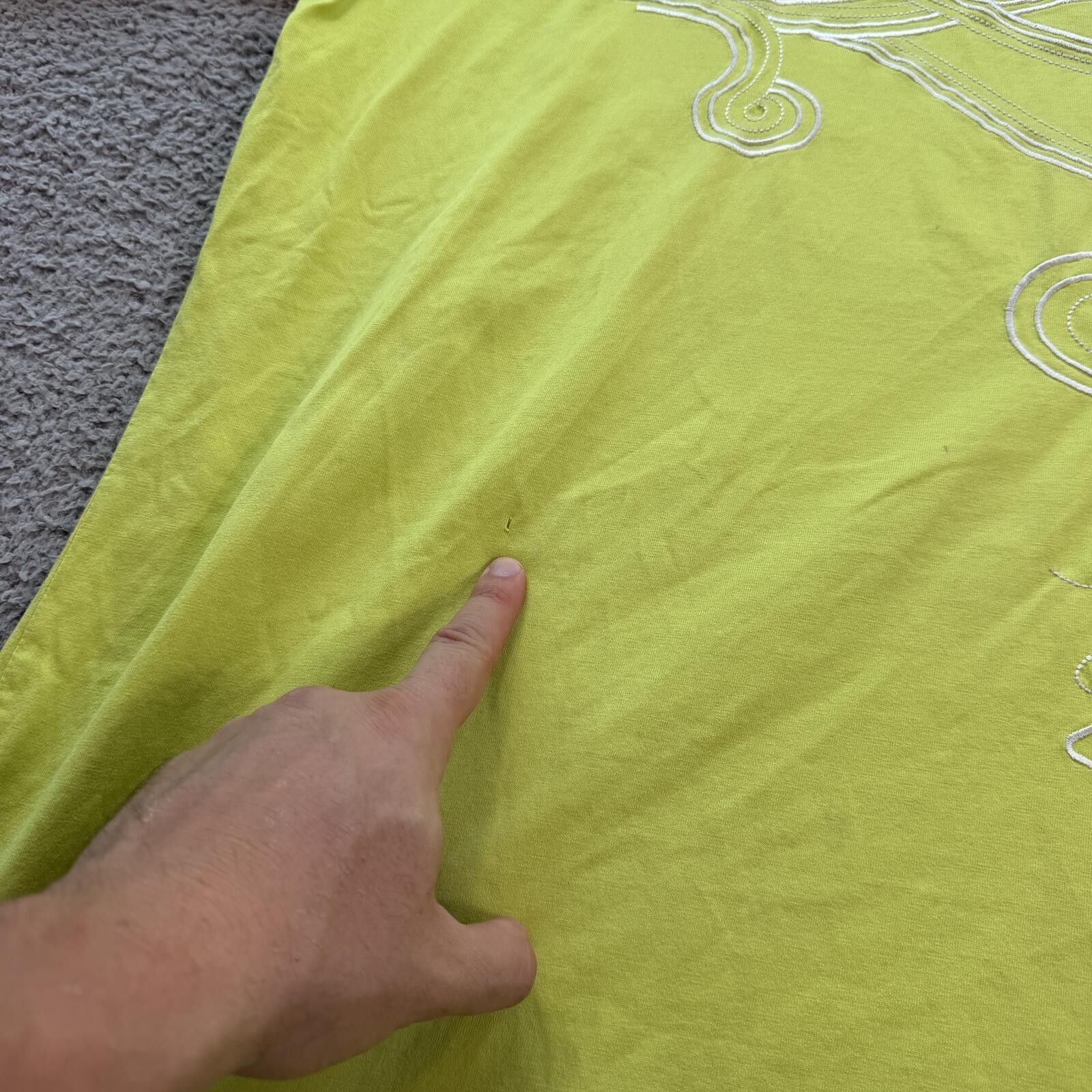 Coogi Vintage Y2K Coogi Embroidered Neon Lime T Shirt 4XL Size US XXL / EU 58 / 5 - 8 Thumbnail