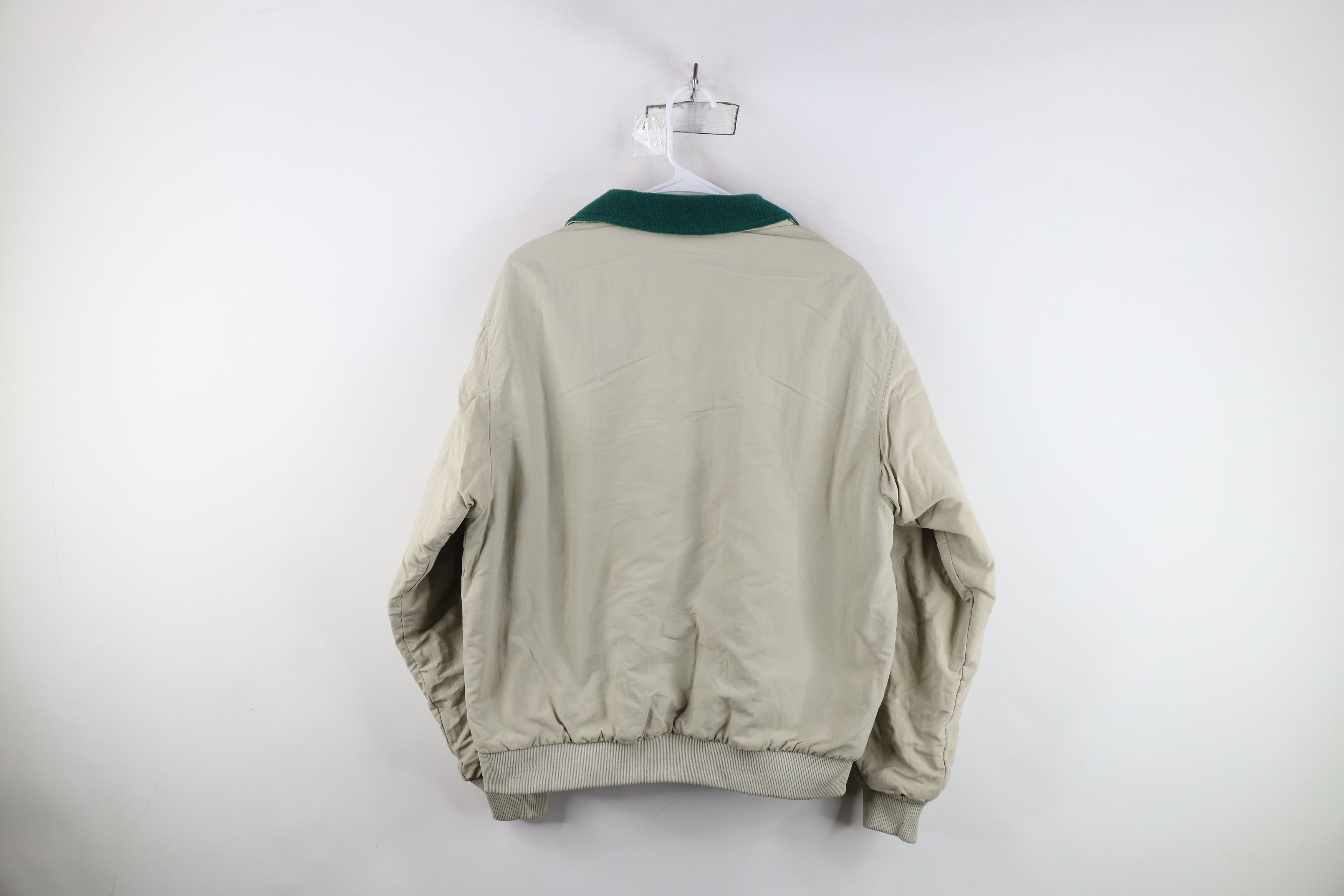 Eddie Bauer Vintage 90s Eddie Bauer Fleece Lined Zip Bomber Jacket Beige Size US S / EU 44-46 / 1 - 12 Thumbnail