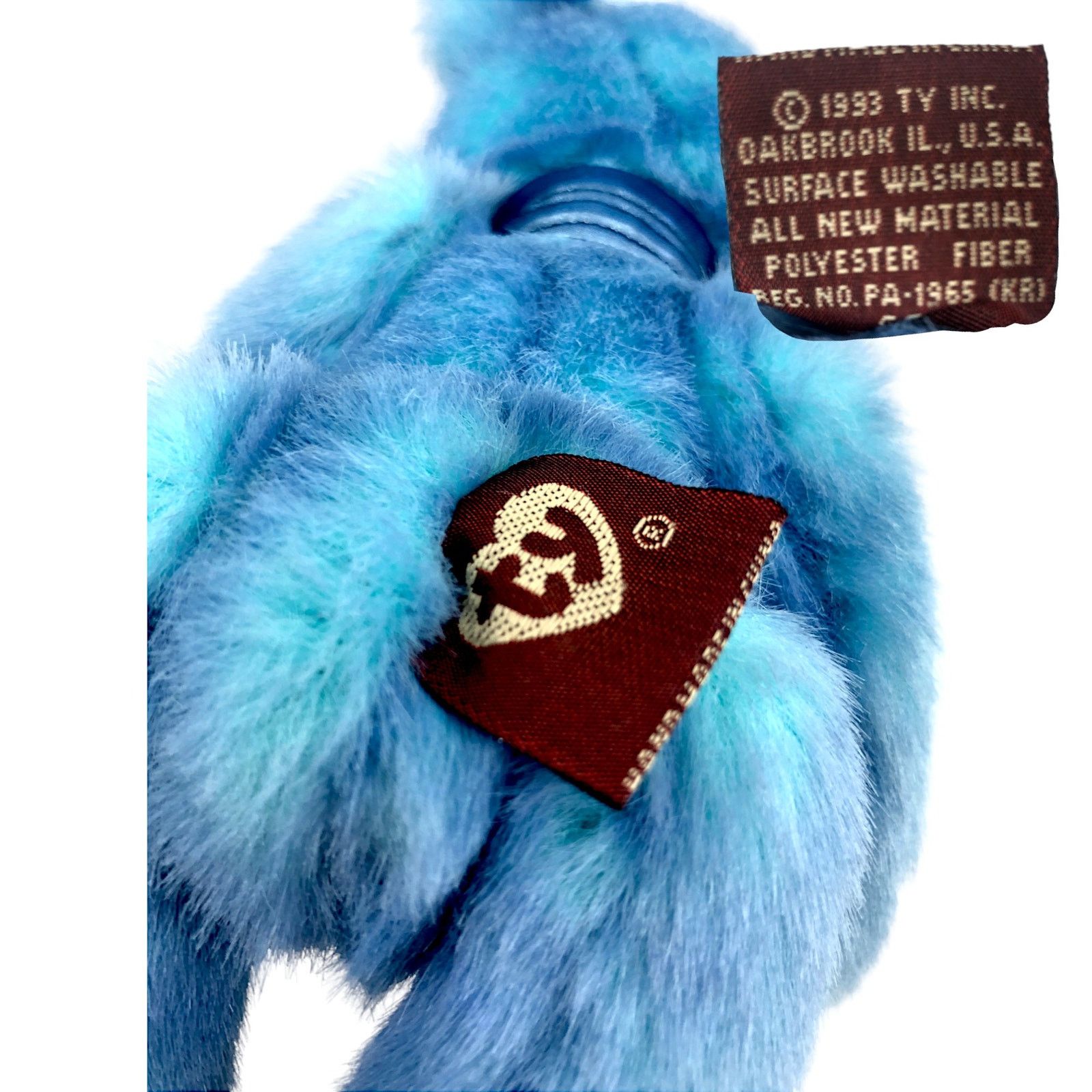 Other TY Azure the Bear 1993 Blue Plush Teddy Bear w/ Tags Size ONE SIZE - 5 Thumbnail
