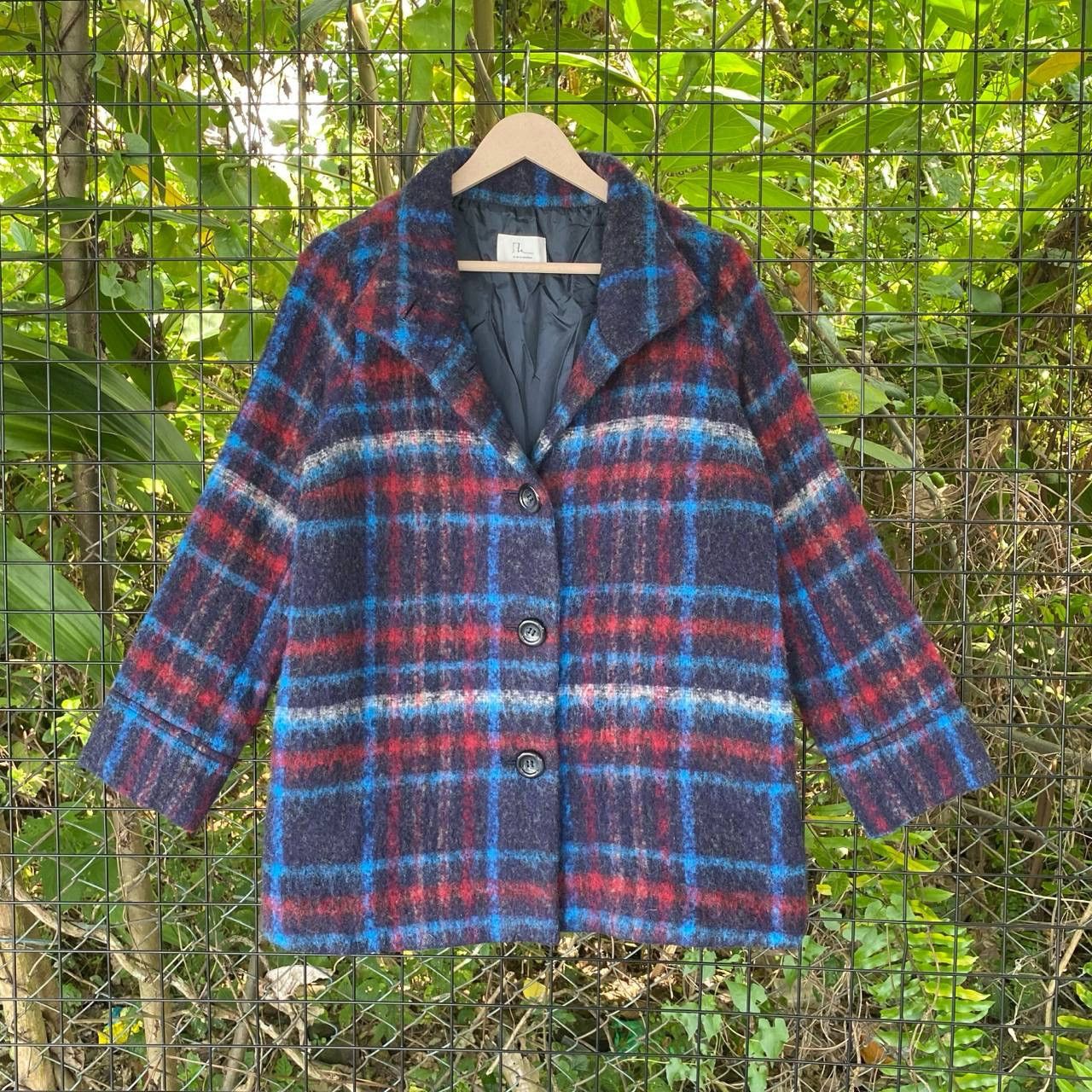 Coeur × Vintage Vintage Ne Shadow Plaid Jacket Size L / US 10 / IT 46 - 1 Thumbnail