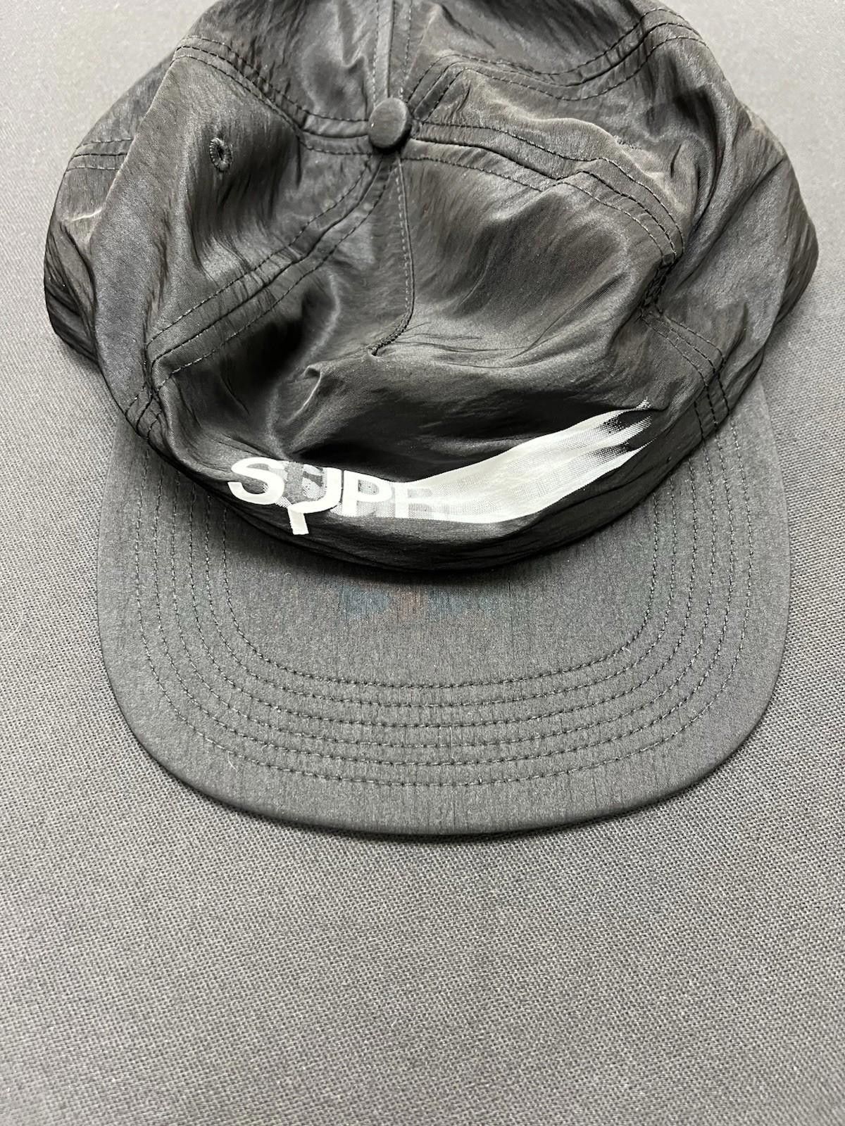 Supreme SS16 Supreme Black Satin Motion Logo Hat Size ONE SIZE - 2 Thumbnail
