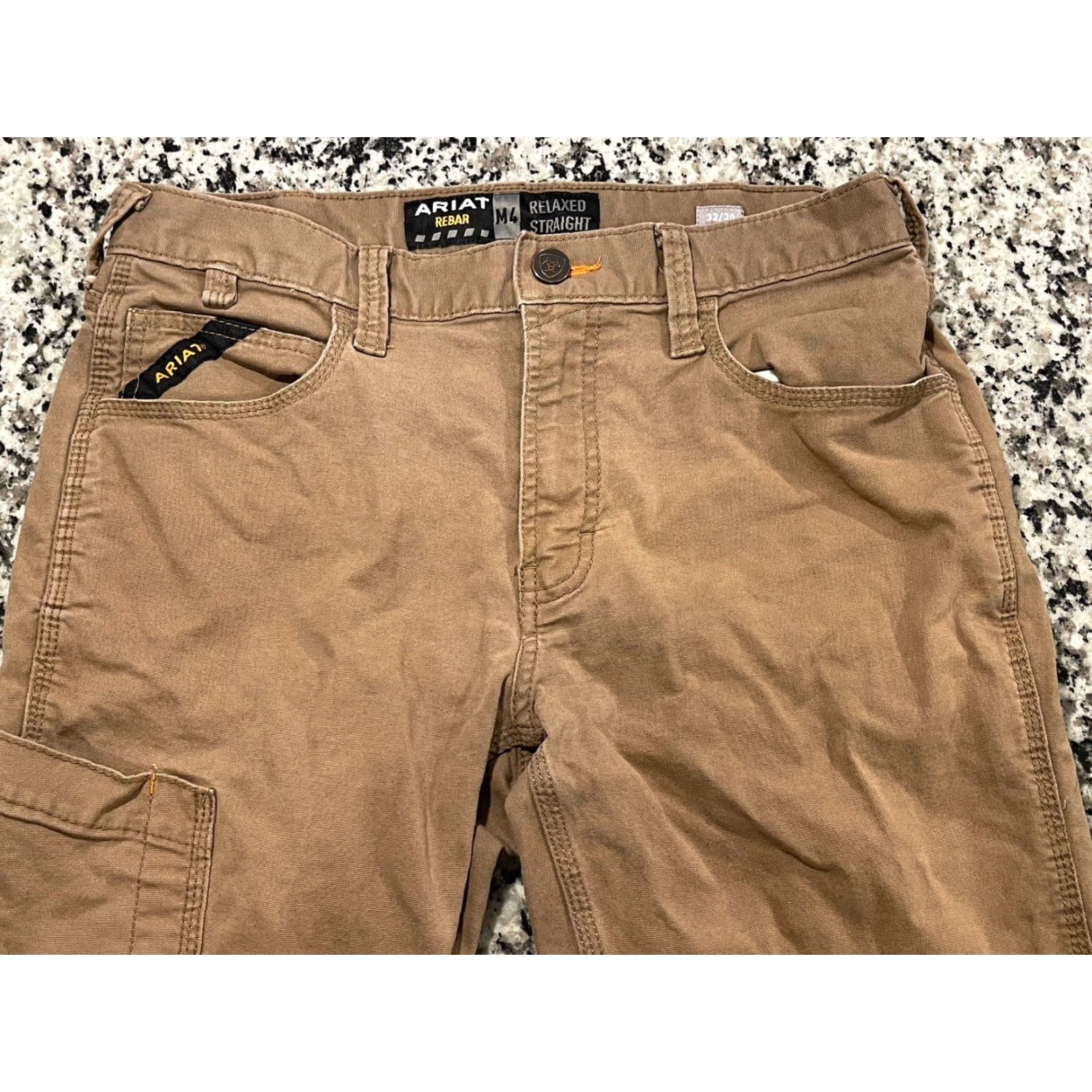 Ariat Ariat Rebar M4 Pants Mens 29x29.5 Khaki Relaxed Fit Straight Cut Workwear Pants Size US 29 - 6 Thumbnail