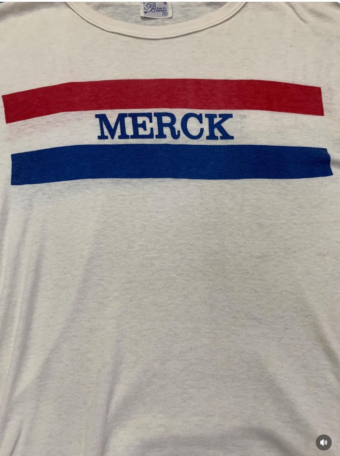 Vintage MERCK T-SHIRT 70’s 80’s Size US S / EU 44-46 / 1 - 3 Thumbnail