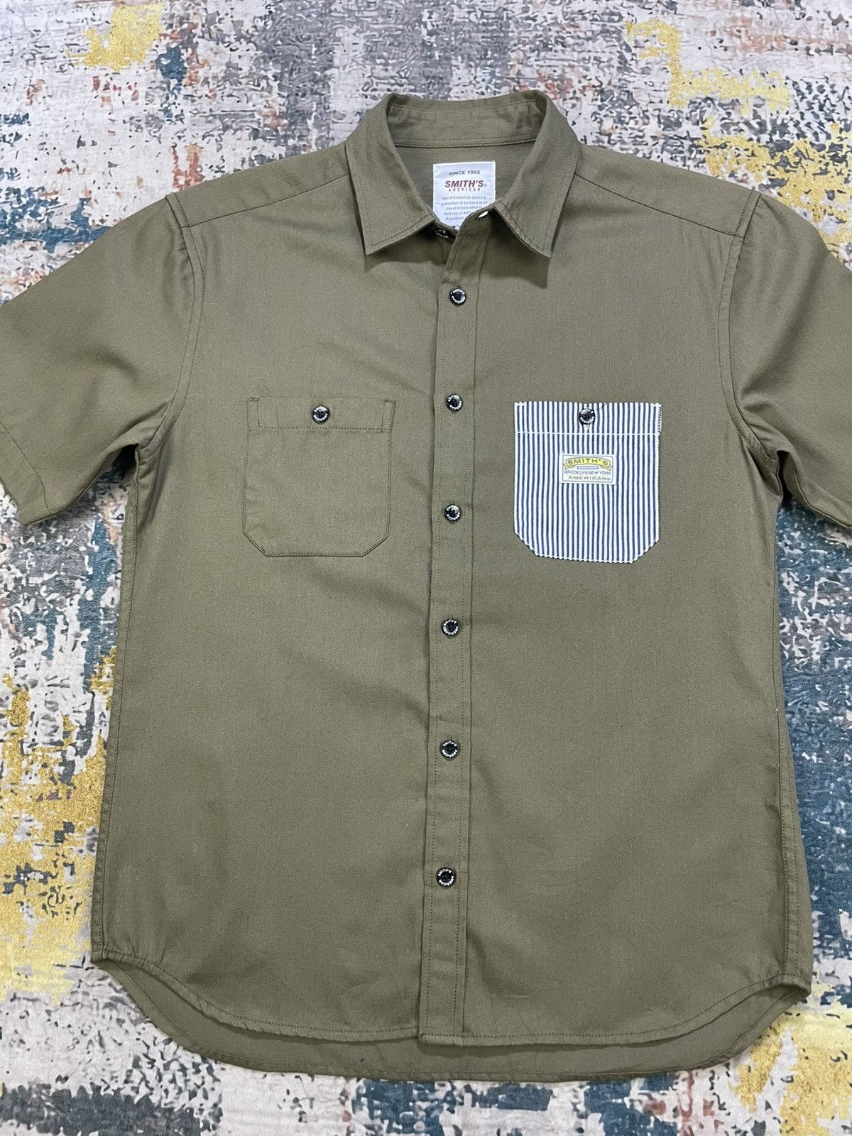 Smith's American Smith’s American Olive Green Twill Work Shirt Size US M / EU 48-50 / 2 - 4 Thumbnail