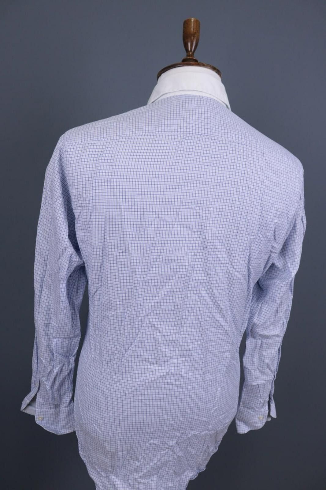 Emmett Emmett London Slim Fit Blue Check Printed Shirt Size M Size US M / EU 48-50 / 2 - 10 Thumbnail