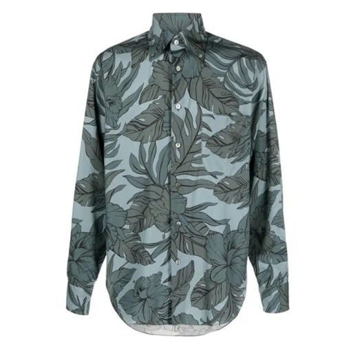 Tom Ford o1sm1stk0725 Classic Collar Fluid Fit Shirt in Navy Flower Size US S / EU 44-46 / 1 - 1 Preview