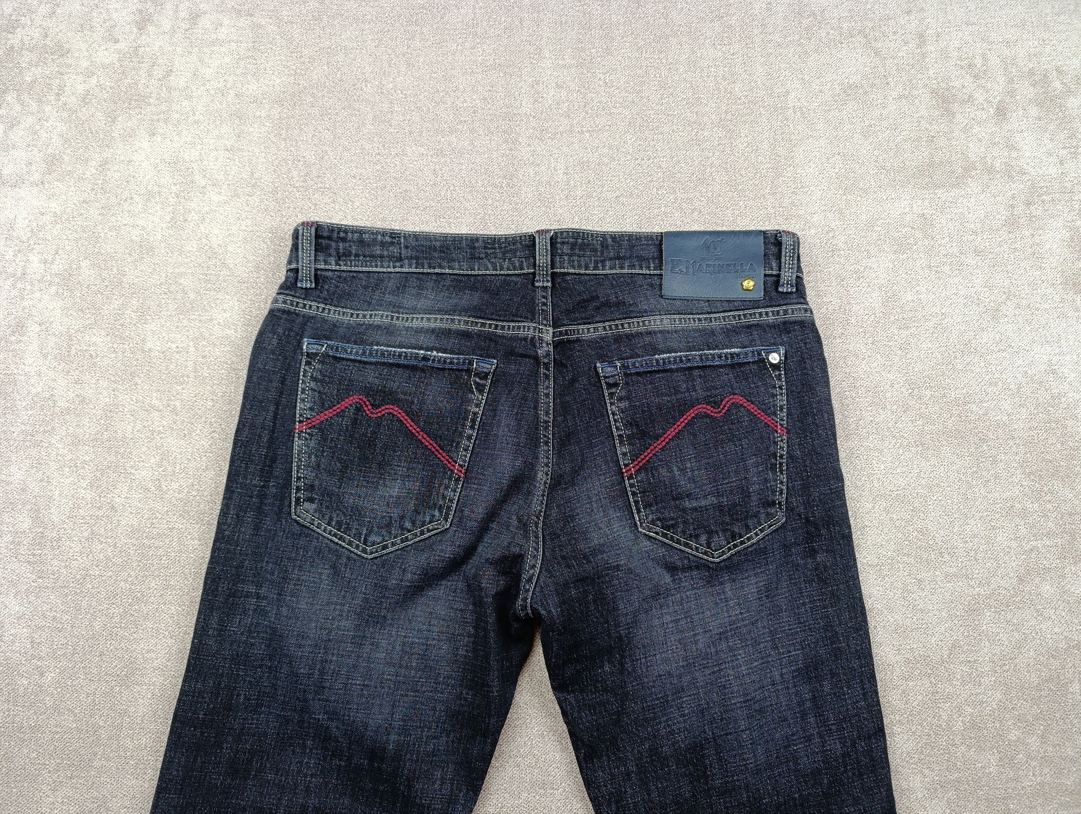 E. Marinella E.MARINELLA JEANS MILANO BUTTON FLY SLIM FIT FOR 100 YEARS Size US 37 - 4 Thumbnail