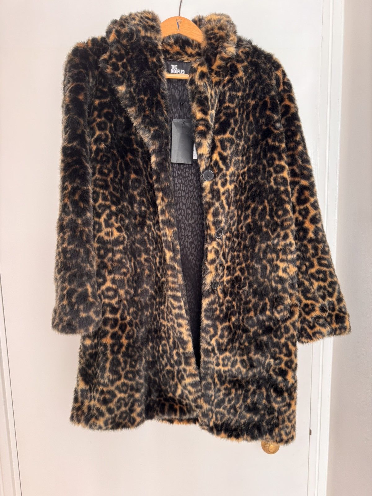 The Kooples Faux Fur Mid Coat by The Kooples in Size 1 (Small, UK 8) Size S / US 4 / IT 40 - 1 Thumbnail