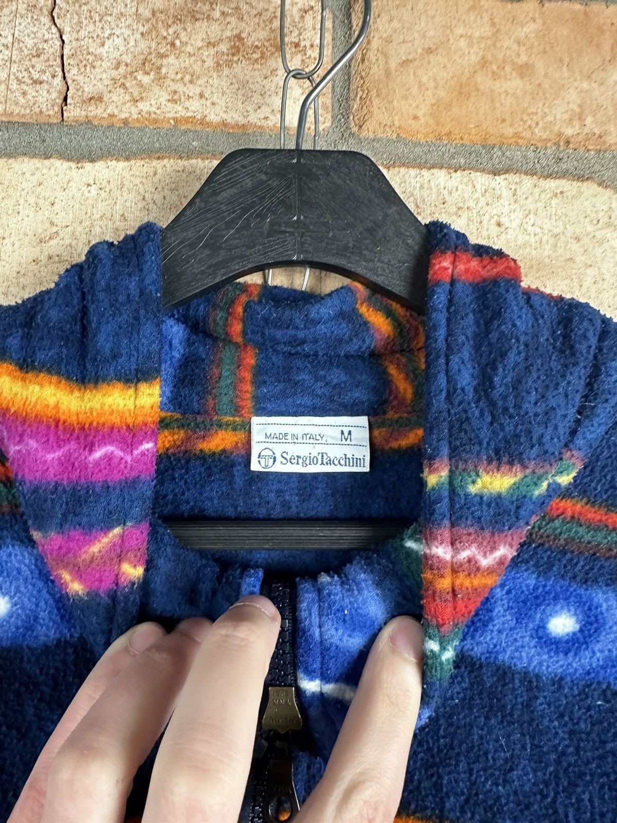 Sergio Tacchini × Vintage Sergio Tacchini Fleece Hoodie Size M Size US M / EU 48-50 / 2 - 5 Thumbnail