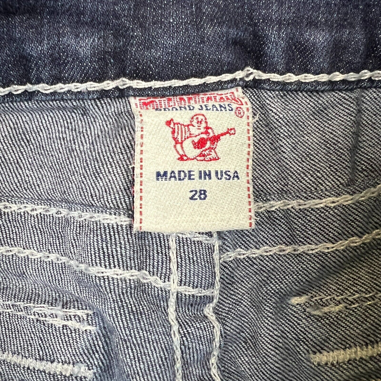 True Religion × Vintage True Religion Jeans 28x30 Hi-Rise Boot Distress Denim Pants Size 28" / US 6 / IT 42 - 7 Thumbnail