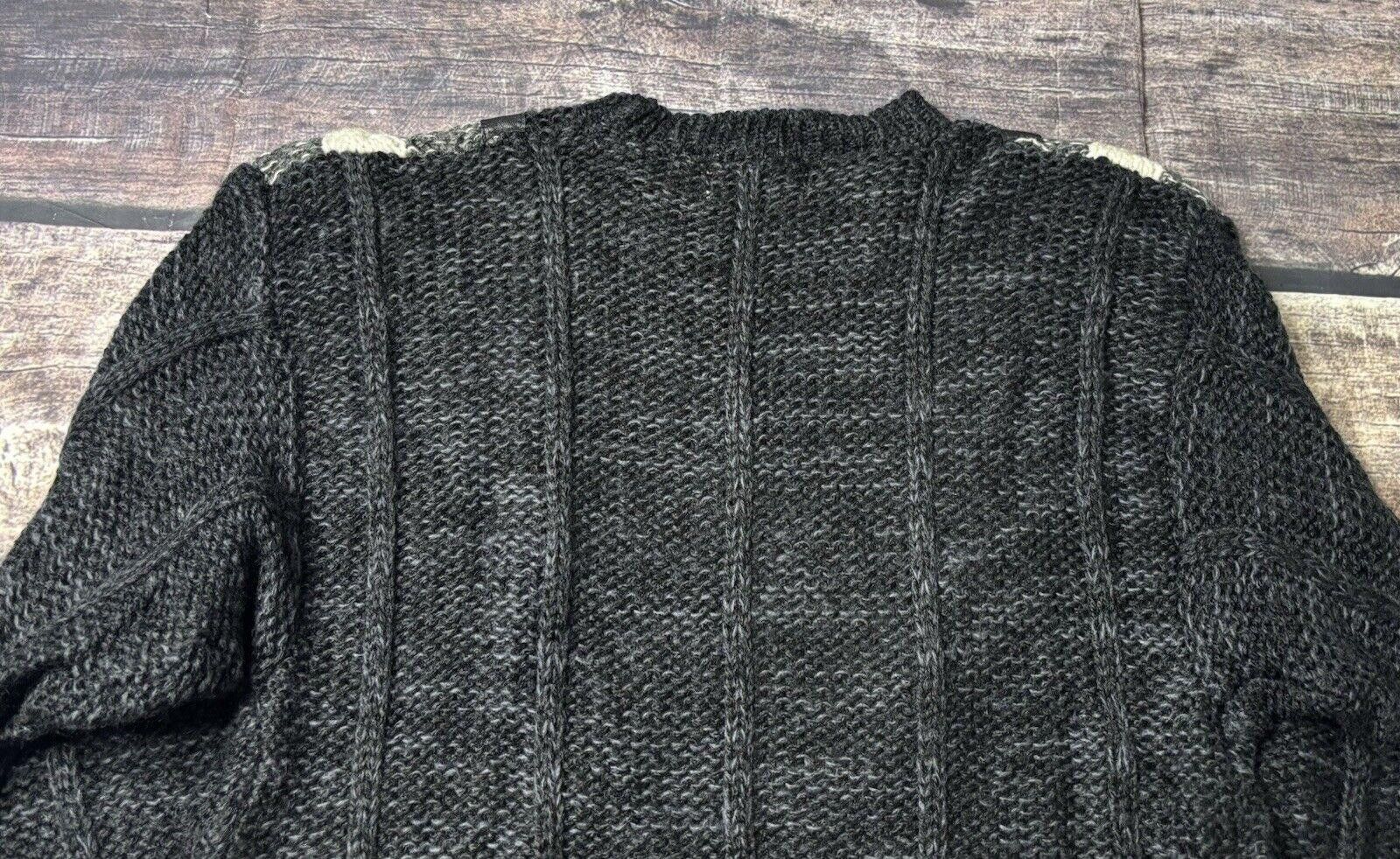 Other VTG Front Line Sweater Men's Large Chunky Knit Leather Patch Size US L / EU 52-54 / 3 - 6 Thumbnail