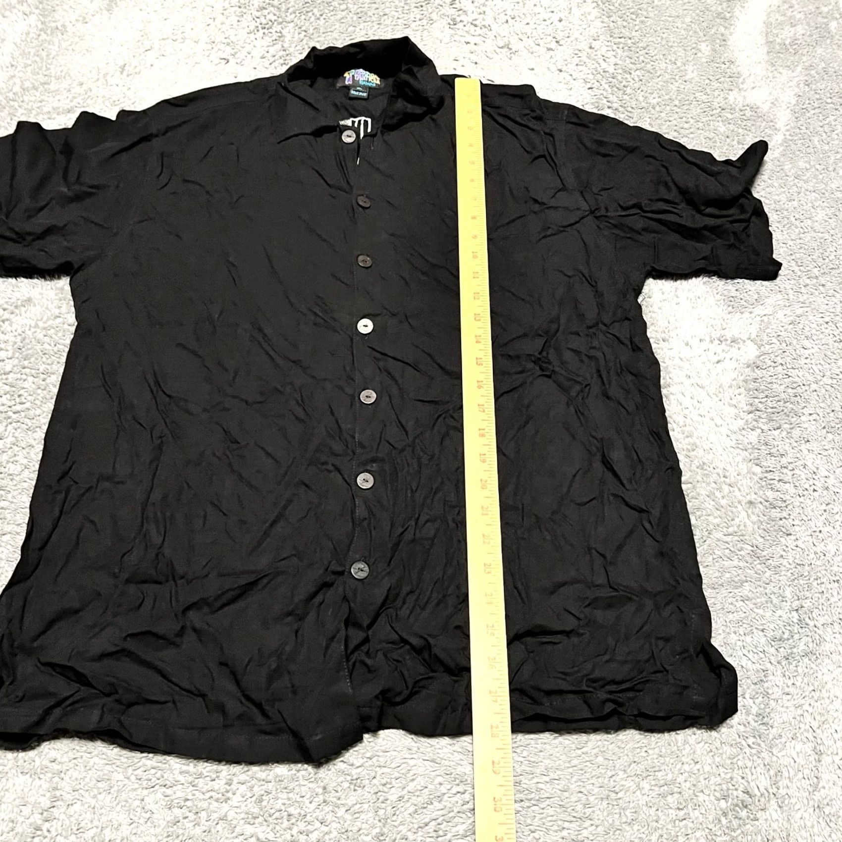 Vintage VINTAGE Tropical Tantrum Hawaiian Shirt 80s 90s Guitar Piano Mens XL Short Sleeve Black Size US XL / EU 56 / 4 - 5 Thumbnail