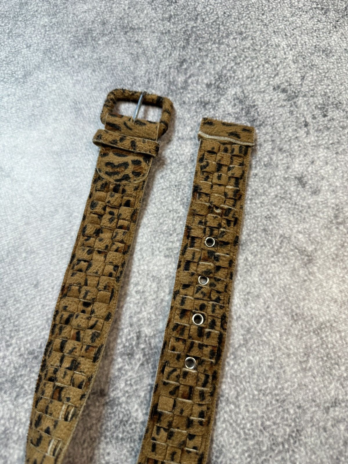 Other Y2K Leopard Belts Rare Streetwear Avant Garde Style USA VTg Size ONE SIZE - 2 Thumbnail
