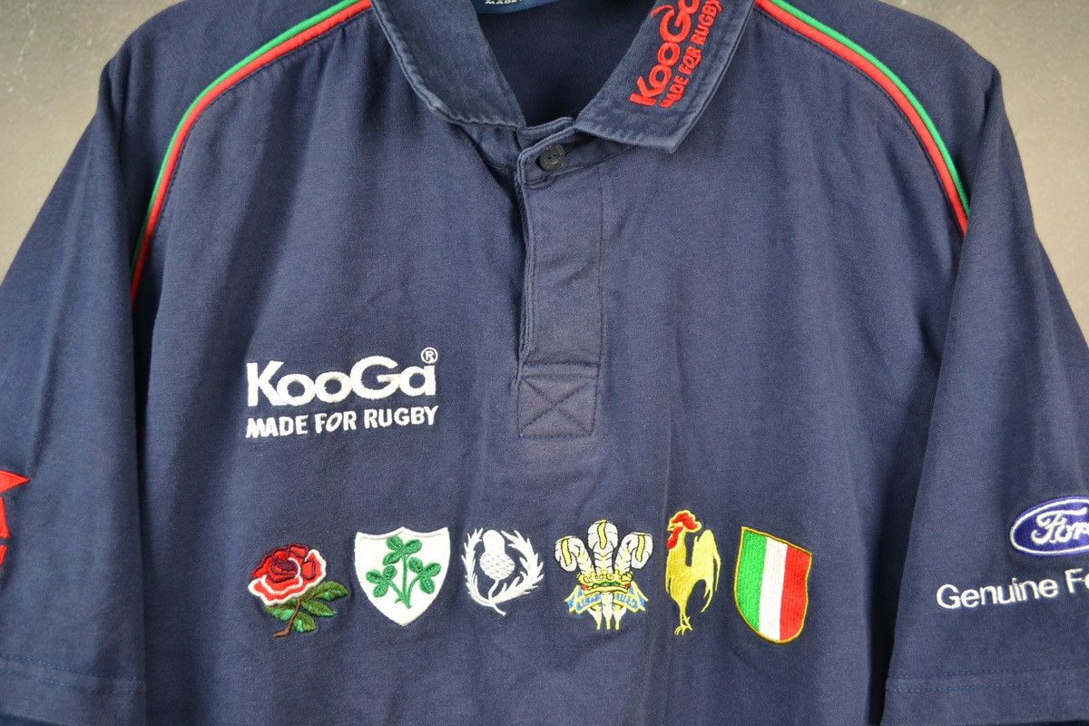 Vintage Vintage Rugby Union Shirt Kooga Six 6 Nations Polo Jersey Size US XXL / EU 58 / 5 - 4 Thumbnail