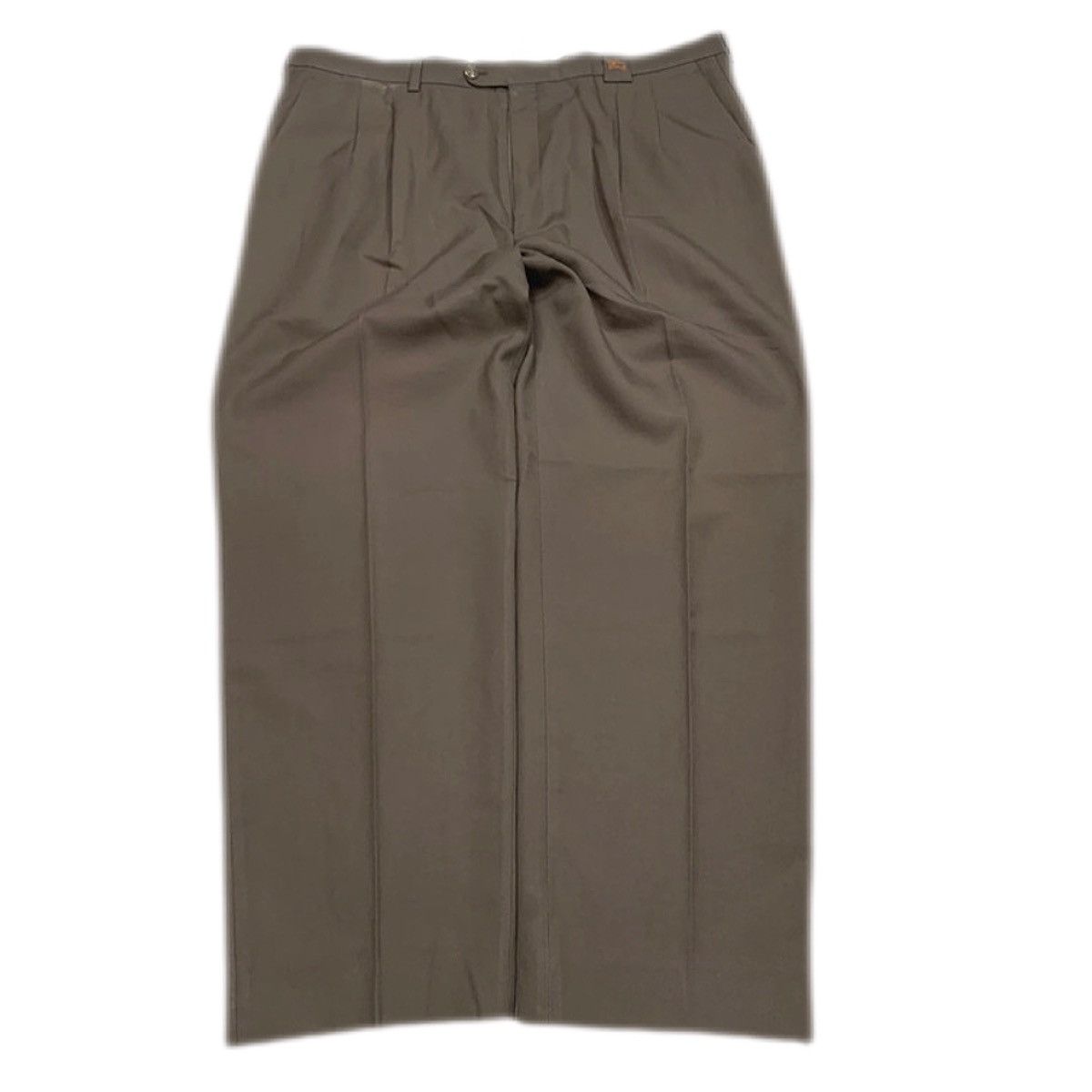 Burberry Y2k vintage Faded brown khaki 2000s wool blend wide trousers Size US 38 / EU 54 - 1 Thumbnail