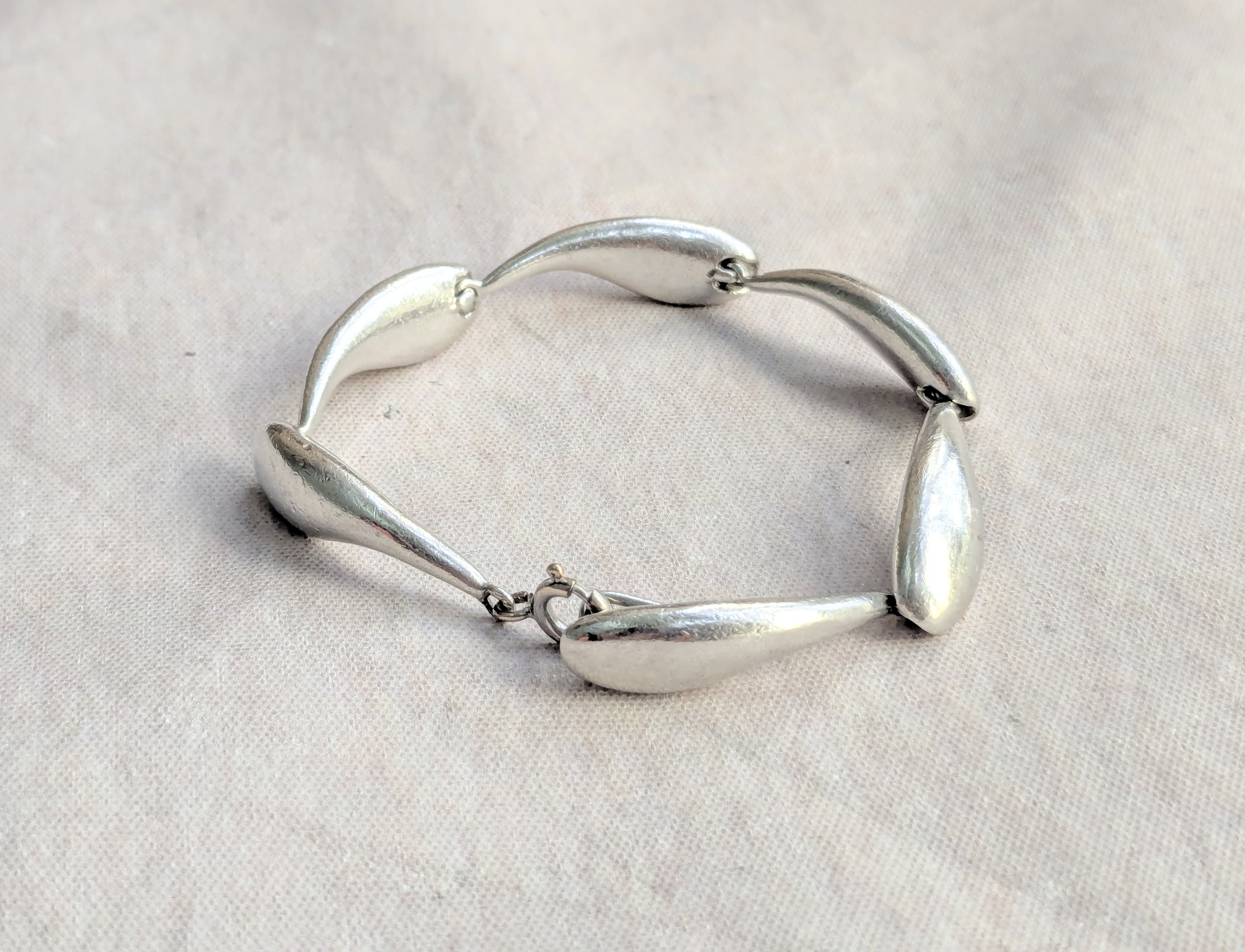Vintage Sterling Silver Bracelet E.Schiff Whale Modern Avant