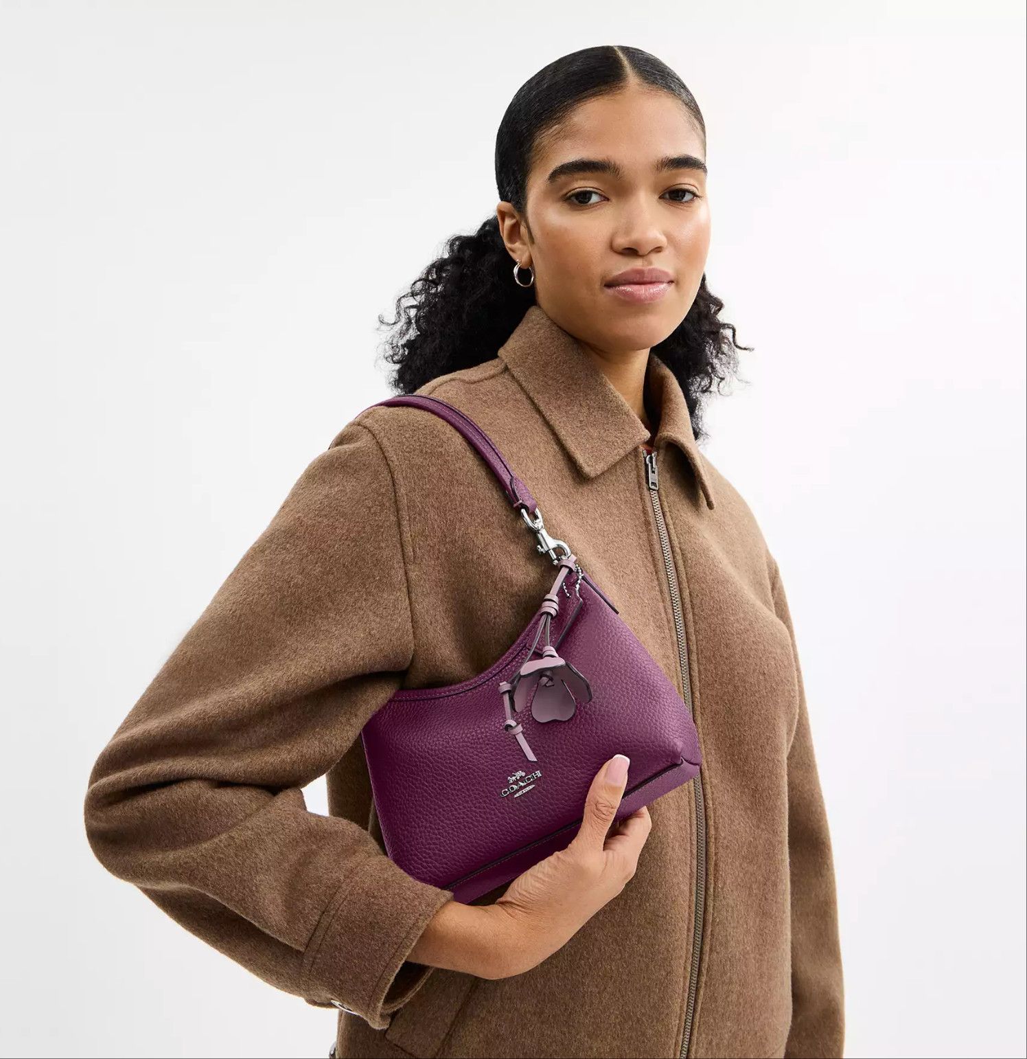 Coach Laurel Small Shoulder Bag With Flower Charm CCF15 Size ONE SIZE - 3 Thumbnail