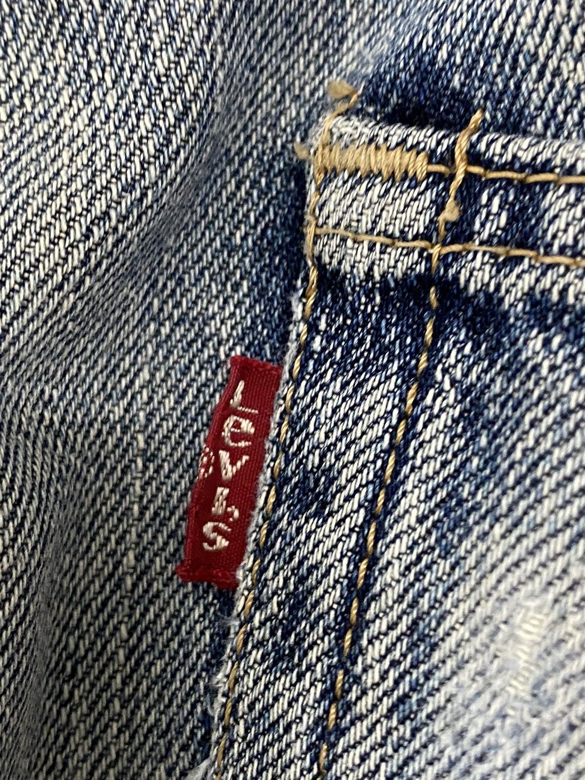 Levi's Levis 505 Japan Market J03 Button Distress Denim Washed Size US 30 / EU 46 - 16 Thumbnail
