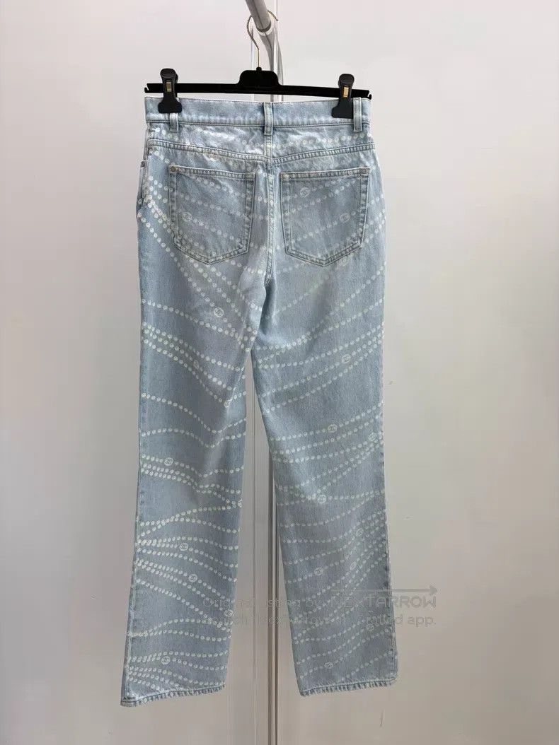 Chanel Chanel Light blue straight jeans Size 24" / US 00 / IT 34 - 2 Thumbnail