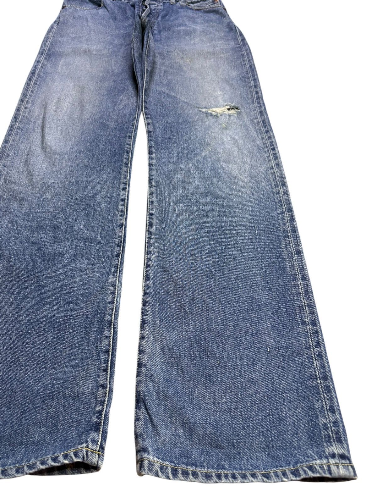 Japanese Brand Vintage Nepenthes Selvedge Distressed Loose Baggy Jeans Size US 30 / EU 46 - 8 Thumbnail