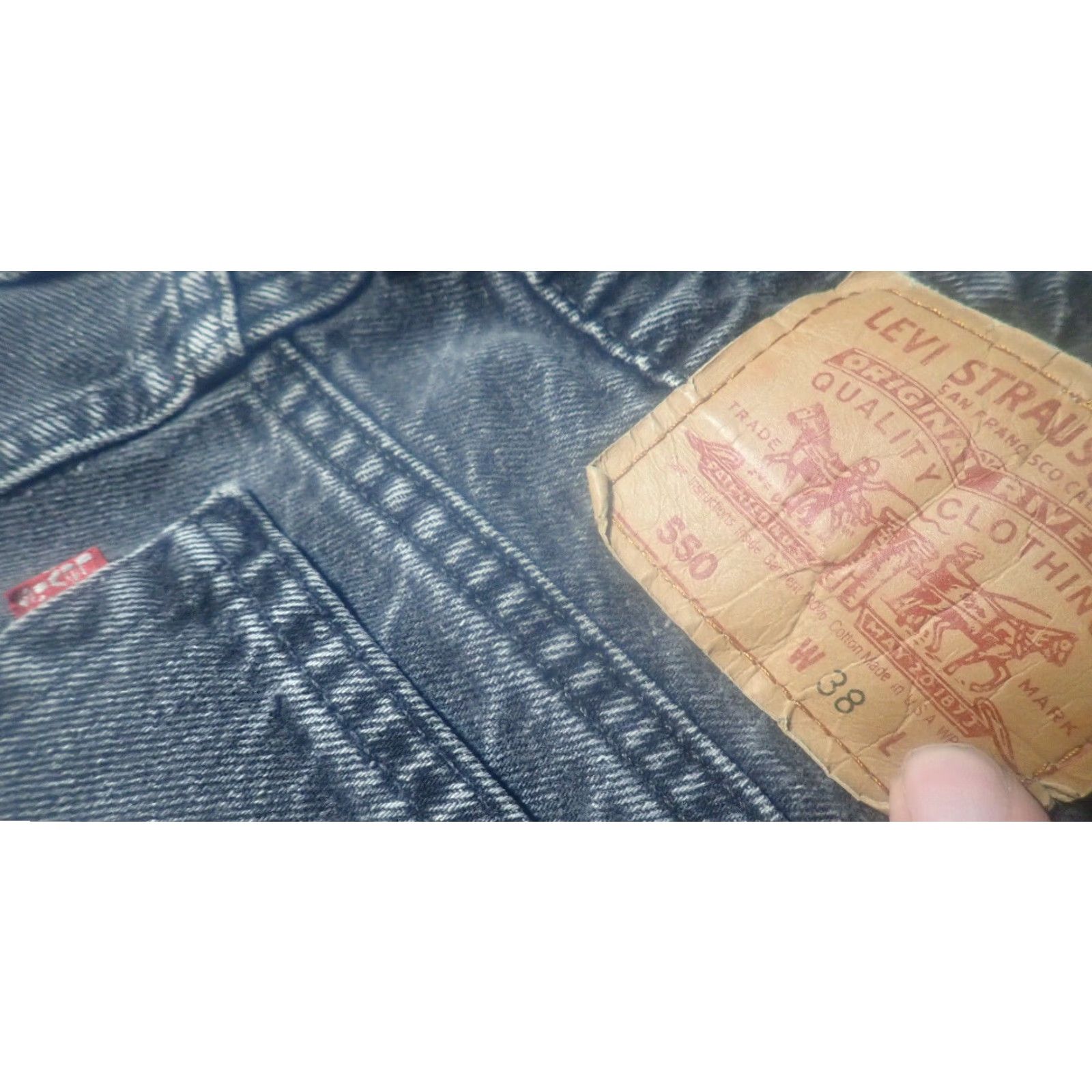 Levi's VINTAGE Levi's 550 Jeans Men 38x36 Black Denim Distressed 90s USA Fast Shipping Size US 38 / EU 54 - 5 Thumbnail