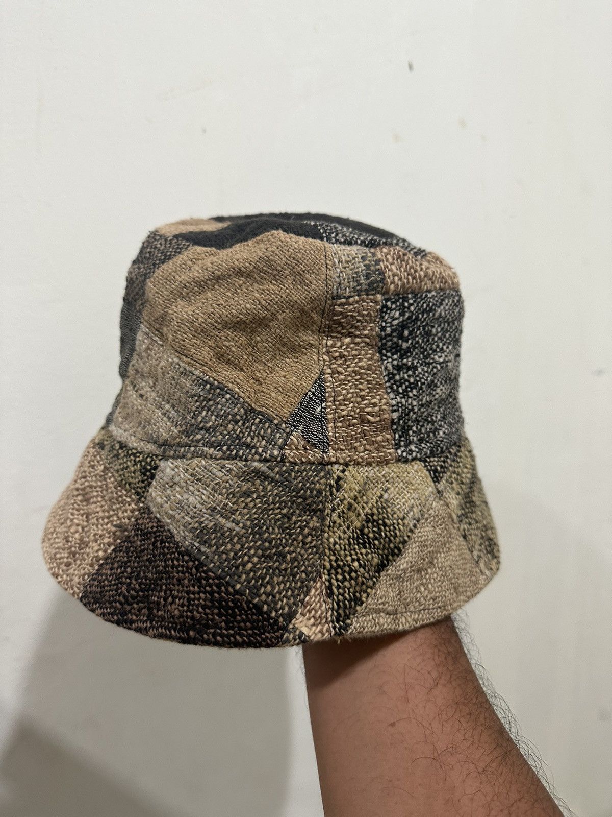 Japanese Brand Rare Patchwork Style Bucket Hat Size ONE SIZE - 2 Thumbnail