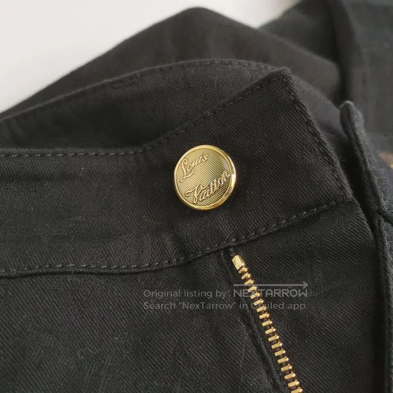 Louis Vuitton Louis Vuitton Black Cotton Slim Fit Trousers. Size US 36 / EU 52 - 3 Thumbnail