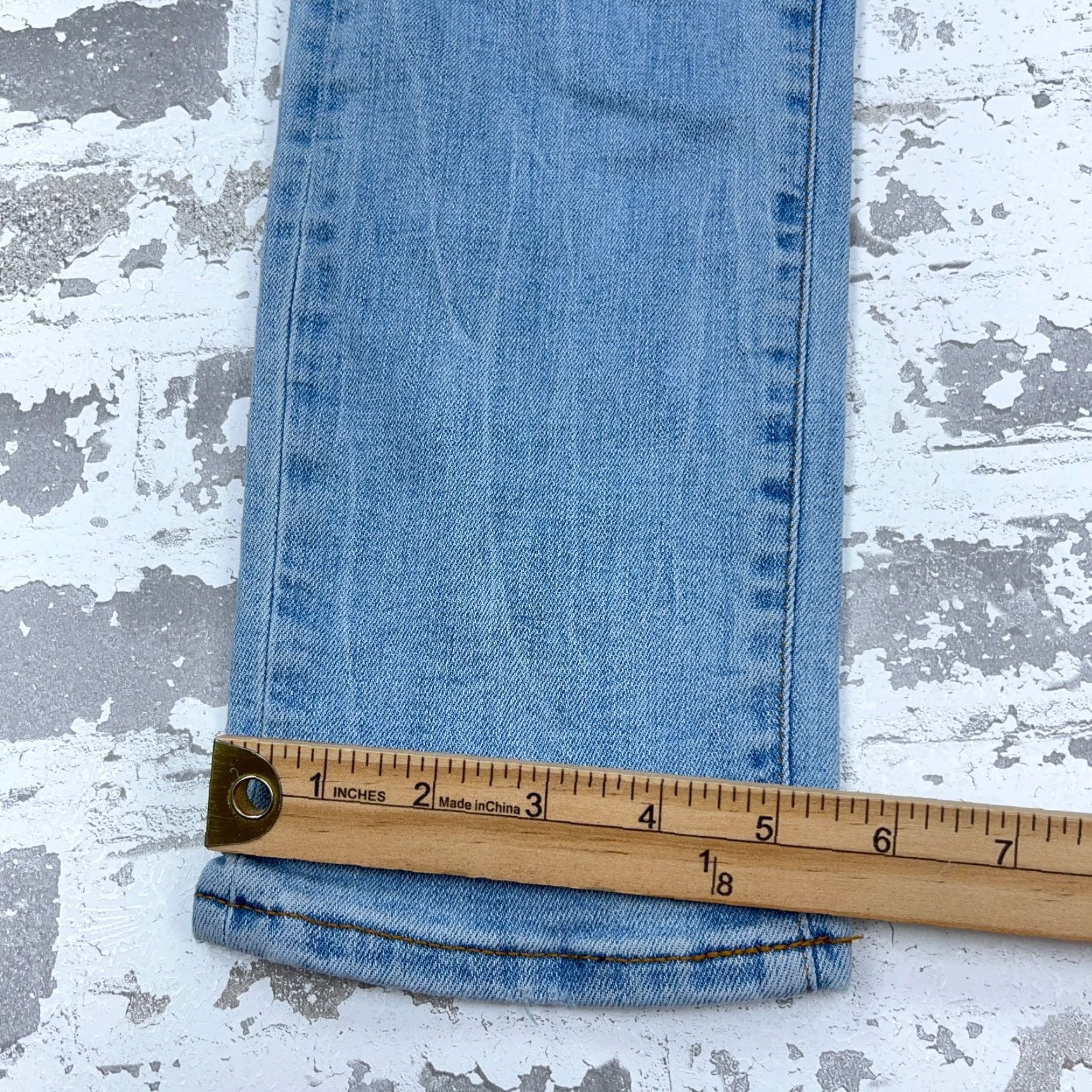 American Eagle Outfitters American Eagle Jeans Men 30x34 Athletic Skinny Fit Light Wash Blue 5-Pocket Denim Size US 30 / EU 46 - 7 Thumbnail