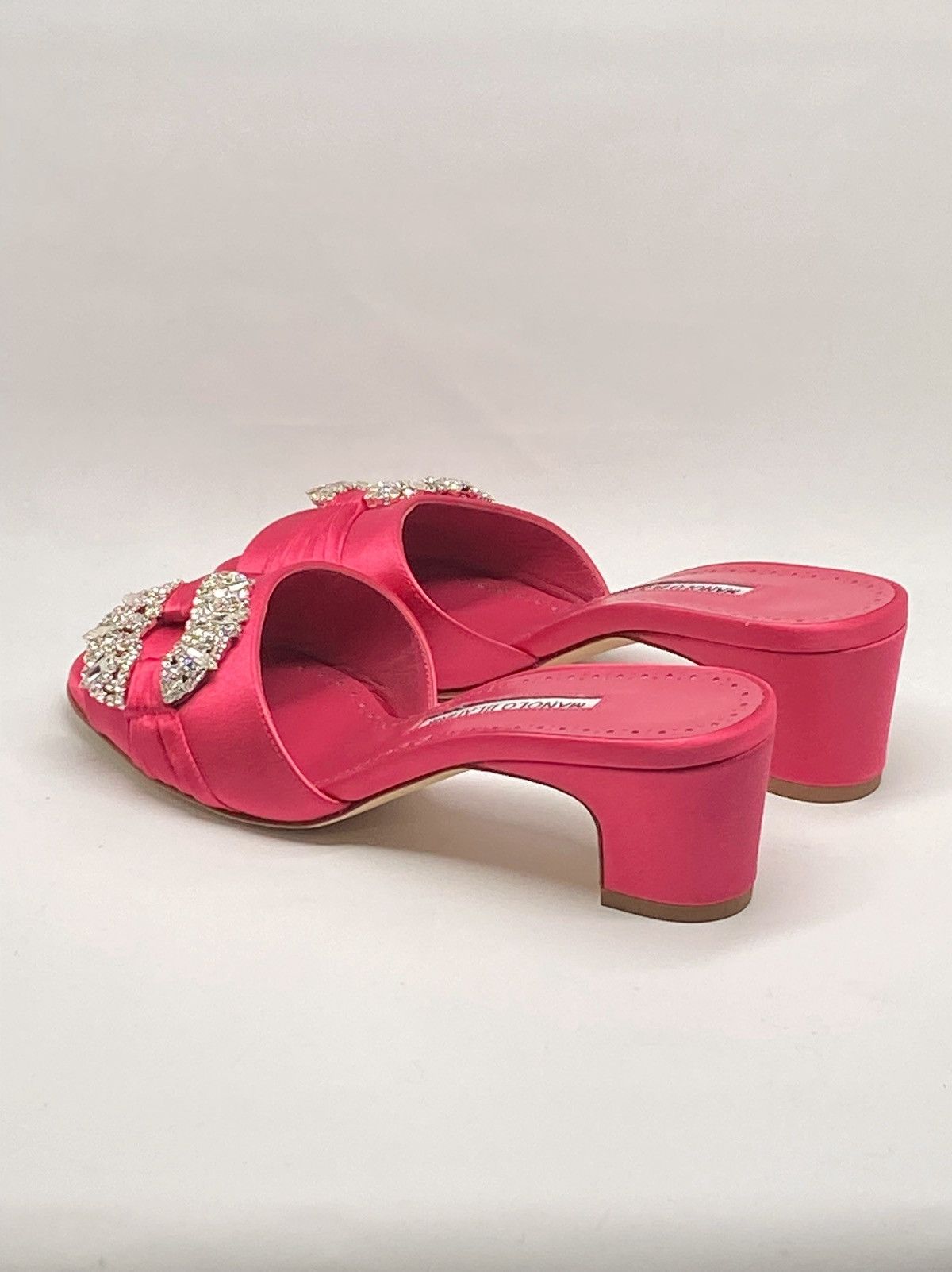 Manolo Blahnik Manolo Blahnik Prinap 50MM Satin Mules Size US 6 / IT 36 - 11 Thumbnail