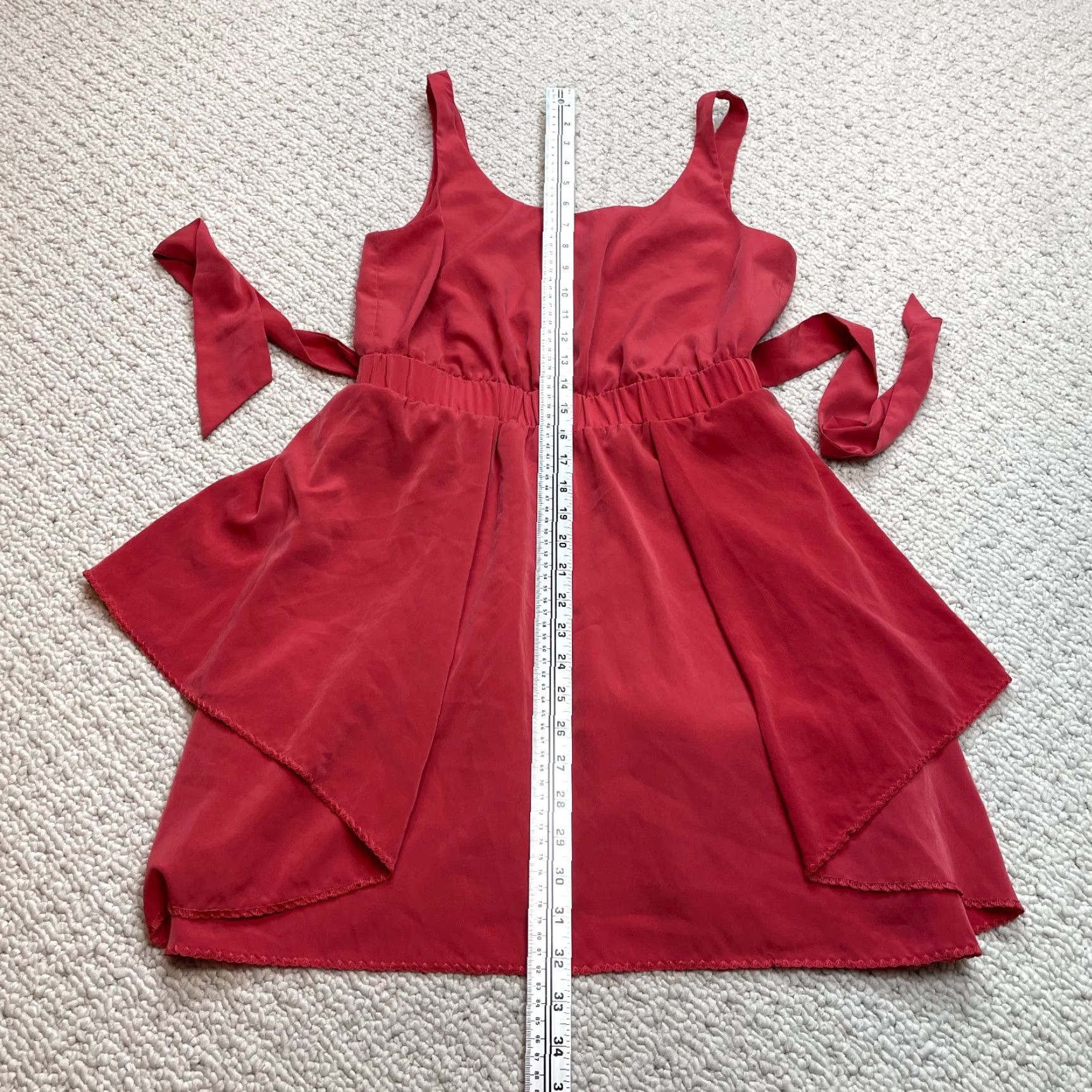 BCBGeneration BCBGeneration Shift Dress Womens Small Burnt Coral Pink Sleeveless Belted Midi Size S / US 4 / IT 40 - 2 Thumbnail
