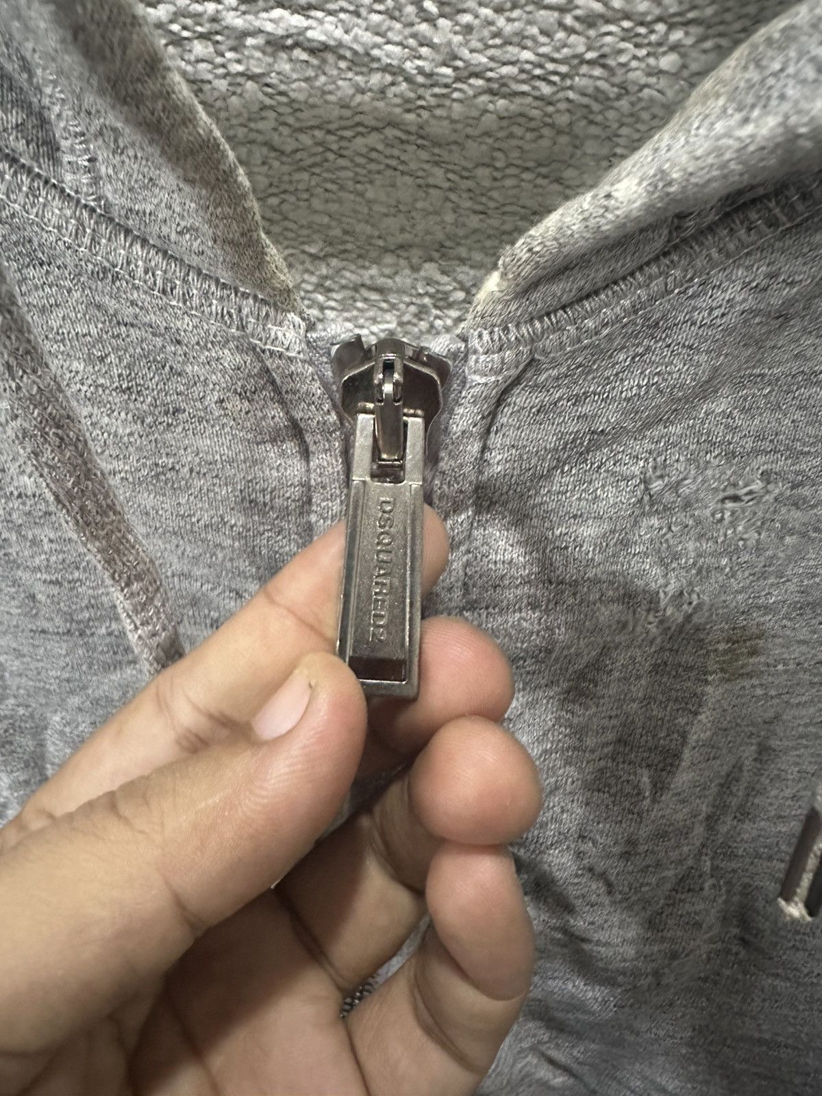 Dsquared2 Dsquared2 Men's Distressed Zipped Hoodie Size L Size US L / EU 52-54 / 3 - 3 Thumbnail