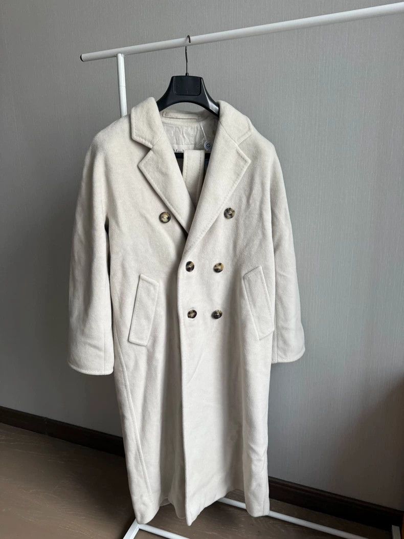 Max Mara Max Mara Maxmara 101801 Glacier White Coat Jacket Size S / US 4 / IT 40 - 1 Thumbnail