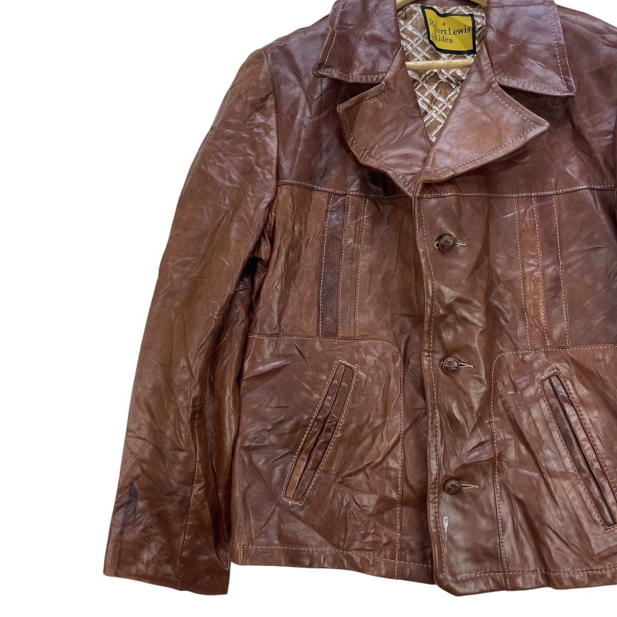 Japanese Brand × Vintage Vintage Japanese Brand Robert Lewis Leather Jacket Size US M / EU 48-50 / 2 - 7 Thumbnail