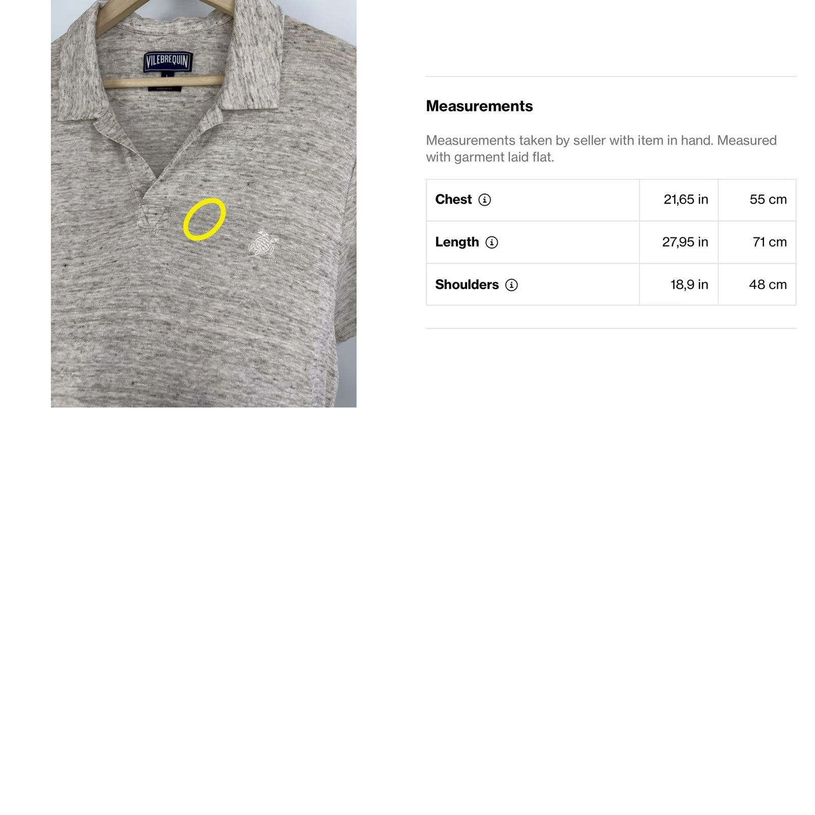 Vilebrequin Vilebrequin Polo T-Shirt Linen Luxury Regular Beige L Mens Shirt Rare 1990s (approx) Size US L / EU 52-54 / 3 - 8 Thumbnail