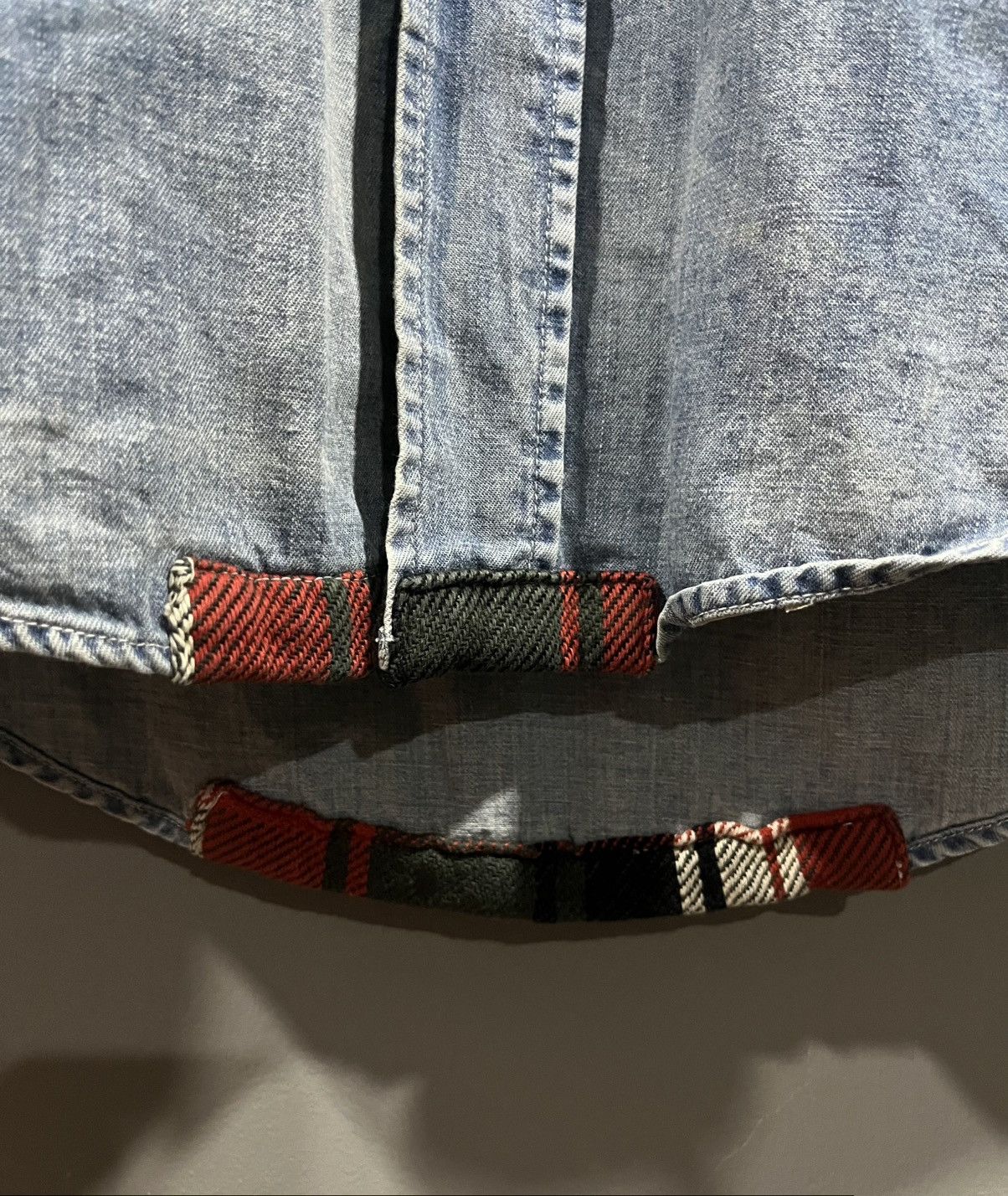 Sugar Cane Sugar Cane Patchwork Flannel Distressed Denim Shirt Size US S / EU 44-46 / 1 - 8 Thumbnail