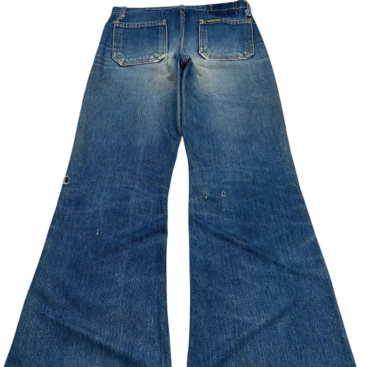 Tornado Mart 80s Bell Bottom Bobson Talon Blue Denim Size 27" / US 4 / IT 40 - 8 Thumbnail