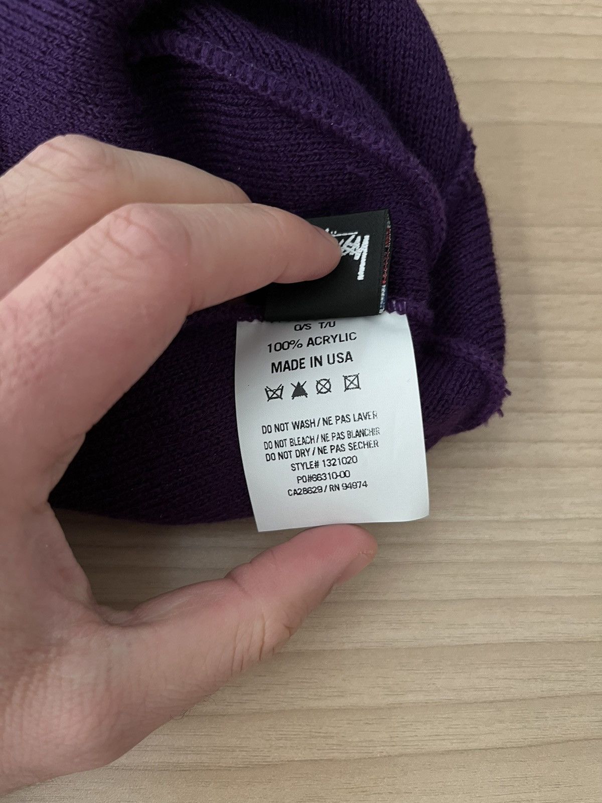 Stussy Stussy Grape Stock Cuff Beanie Size ONE SIZE - 4 Thumbnail