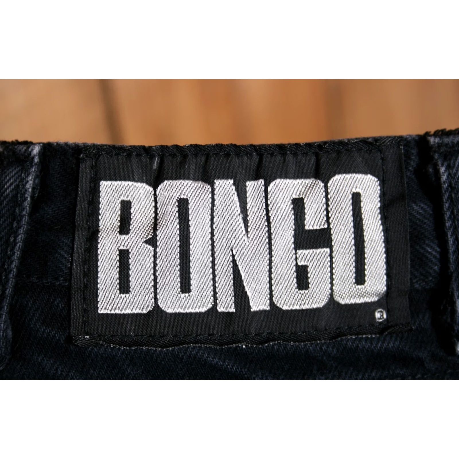 Vintage VINTAGE Bongo Jeans Women 25x29 Black Button Fly High Waisted Tapered 29 Inseam 100% Cotton Denim Boys? Size 42" / US 20 - 7 Thumbnail