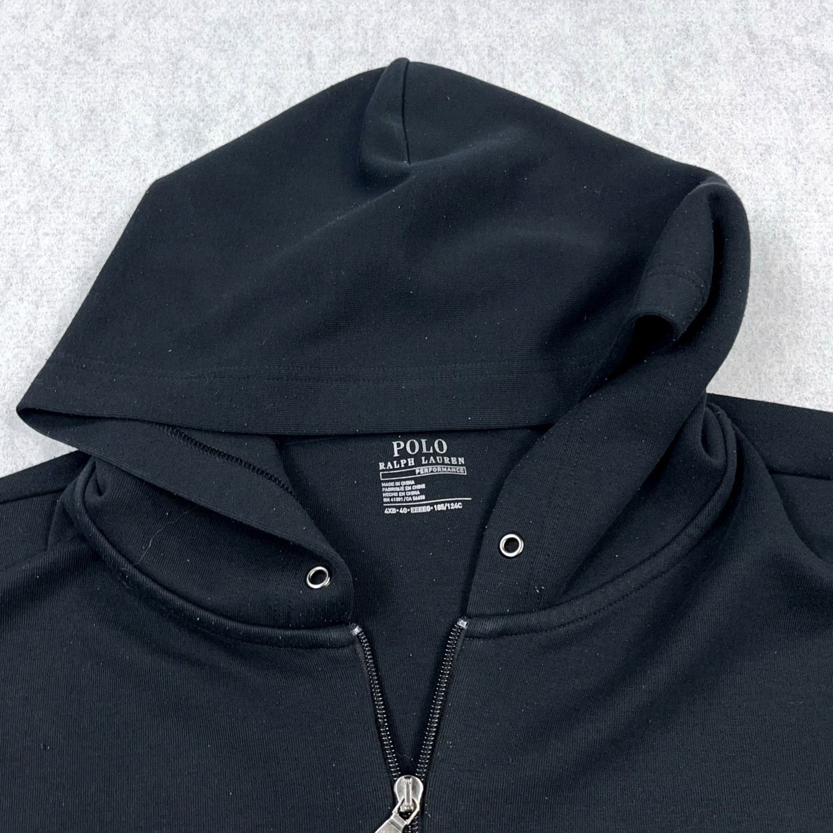 Polo Ralph Lauren Polo Ralph Lauren Performance Hoodie Men 4XB Black Full Zip Jacket DAMAGED* Size US XXL / EU 58 / 5 - 3 Thumbnail