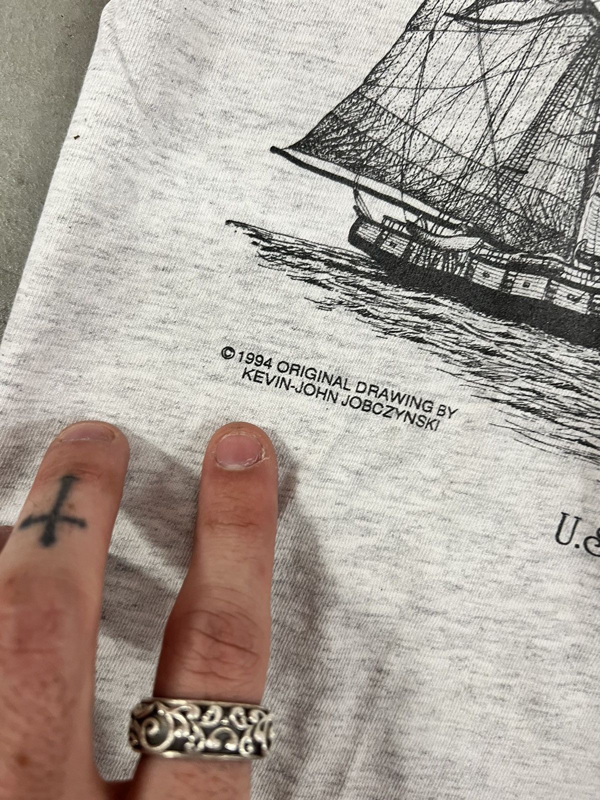 Vintage × basketcase gallery Vintage 1994 Lake Erie Faded Tee Size US XL / EU 56 / 4 - 2 Thumbnail