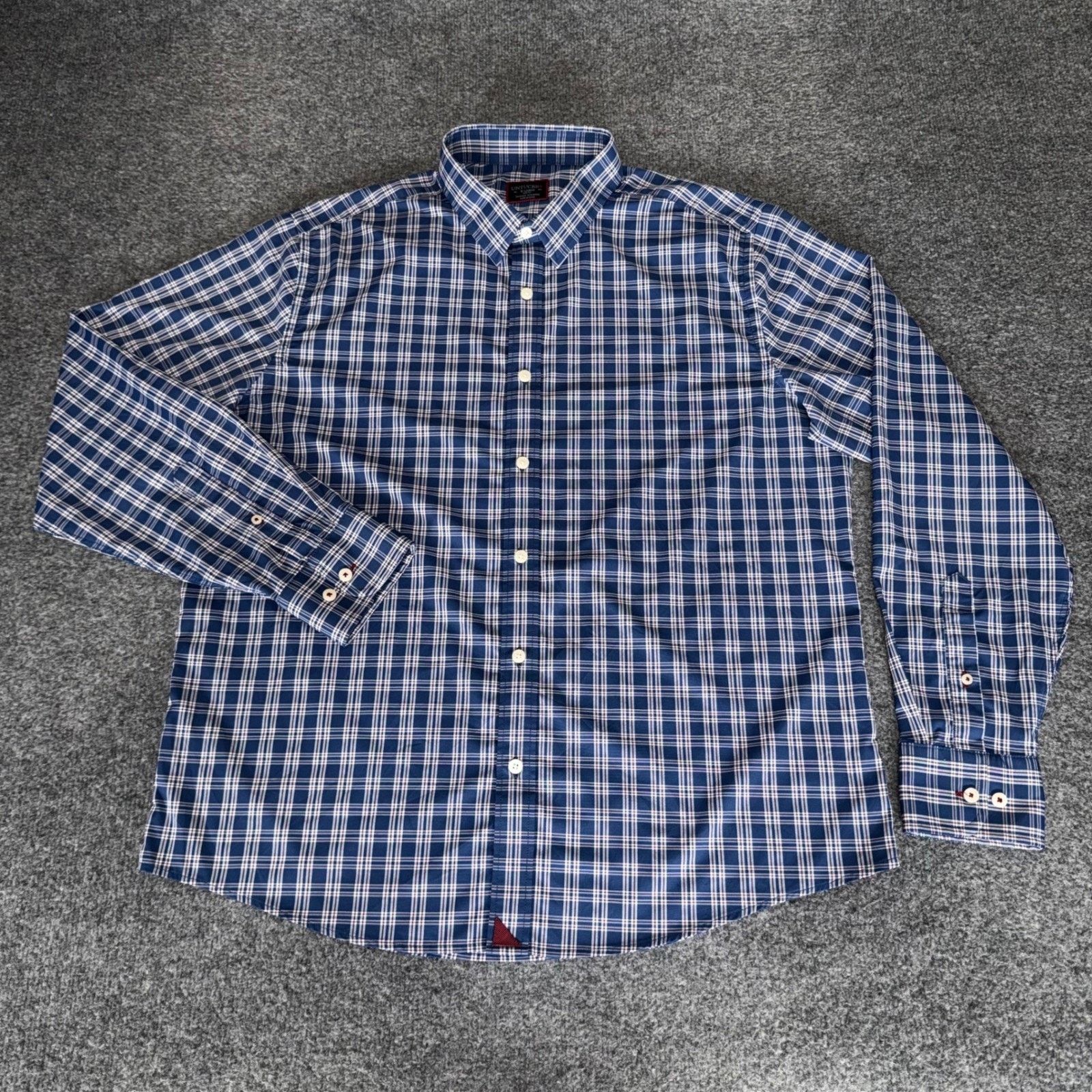 UNTUCKit UNTUCKit Shirt Mens XL Slim Fit Blue Plaid Long Sleeve Size US XL / EU 56 / 4 - 1 Thumbnail