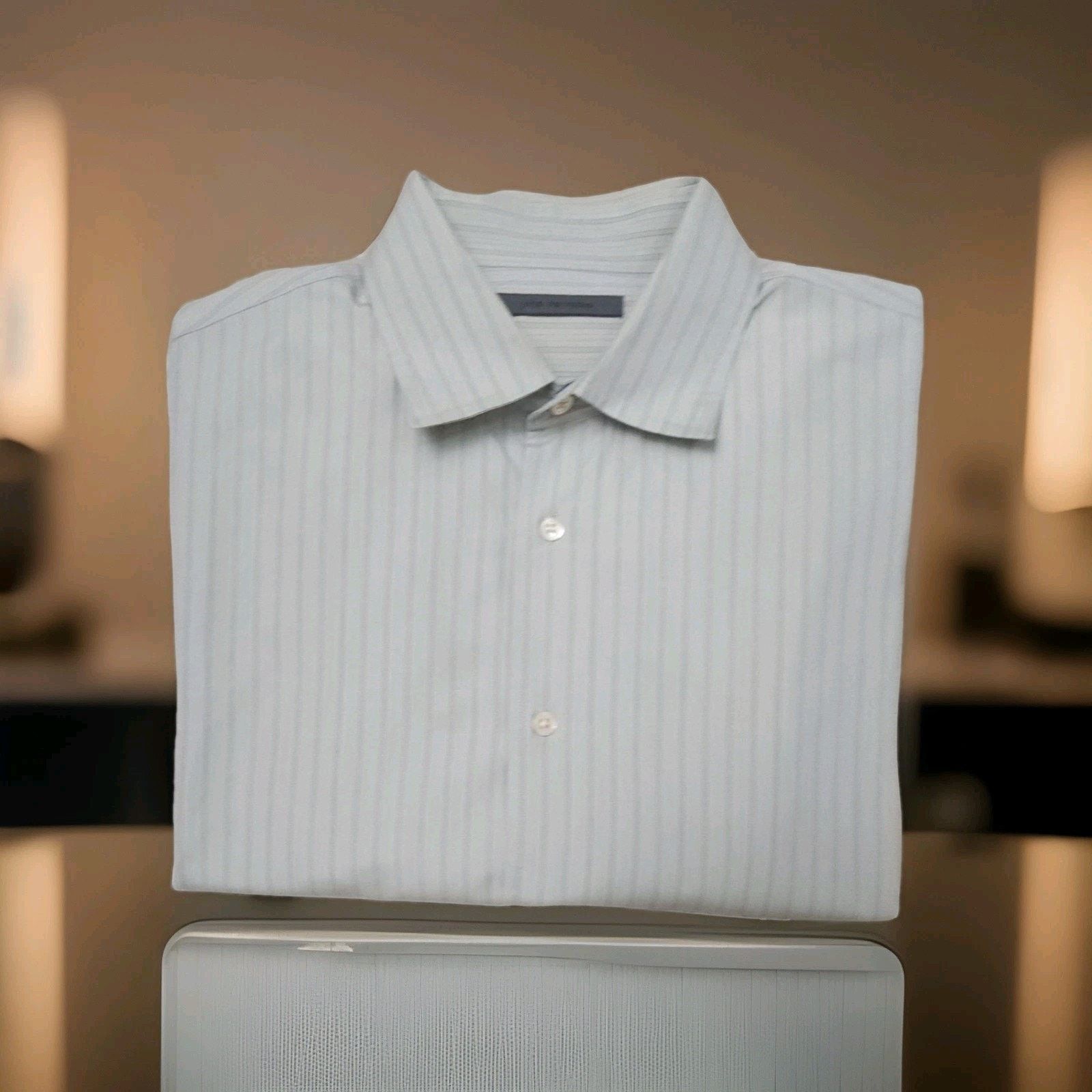 John Varvatos JOHN VARVATOS Dress Shirt 16 L Slim Fit Striped French Cuff Size US L / EU 52-54 / 3 - 1 Thumbnail