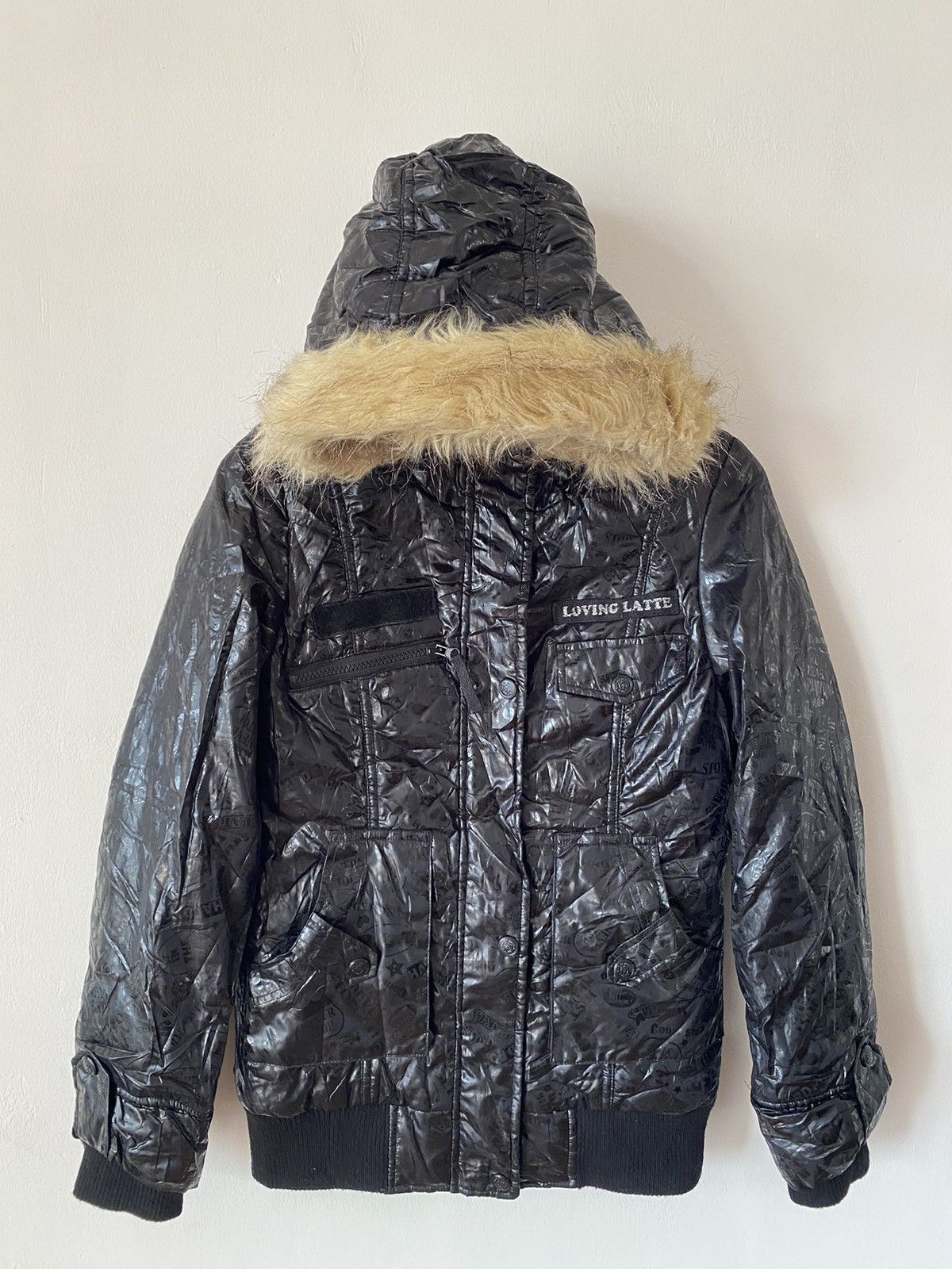GOSTAR DE FUGA Pink Latte Puffer Fur Monogram Like IFSW9 Style Size US M / EU 48-50 / 2 - 2 Thumbnail