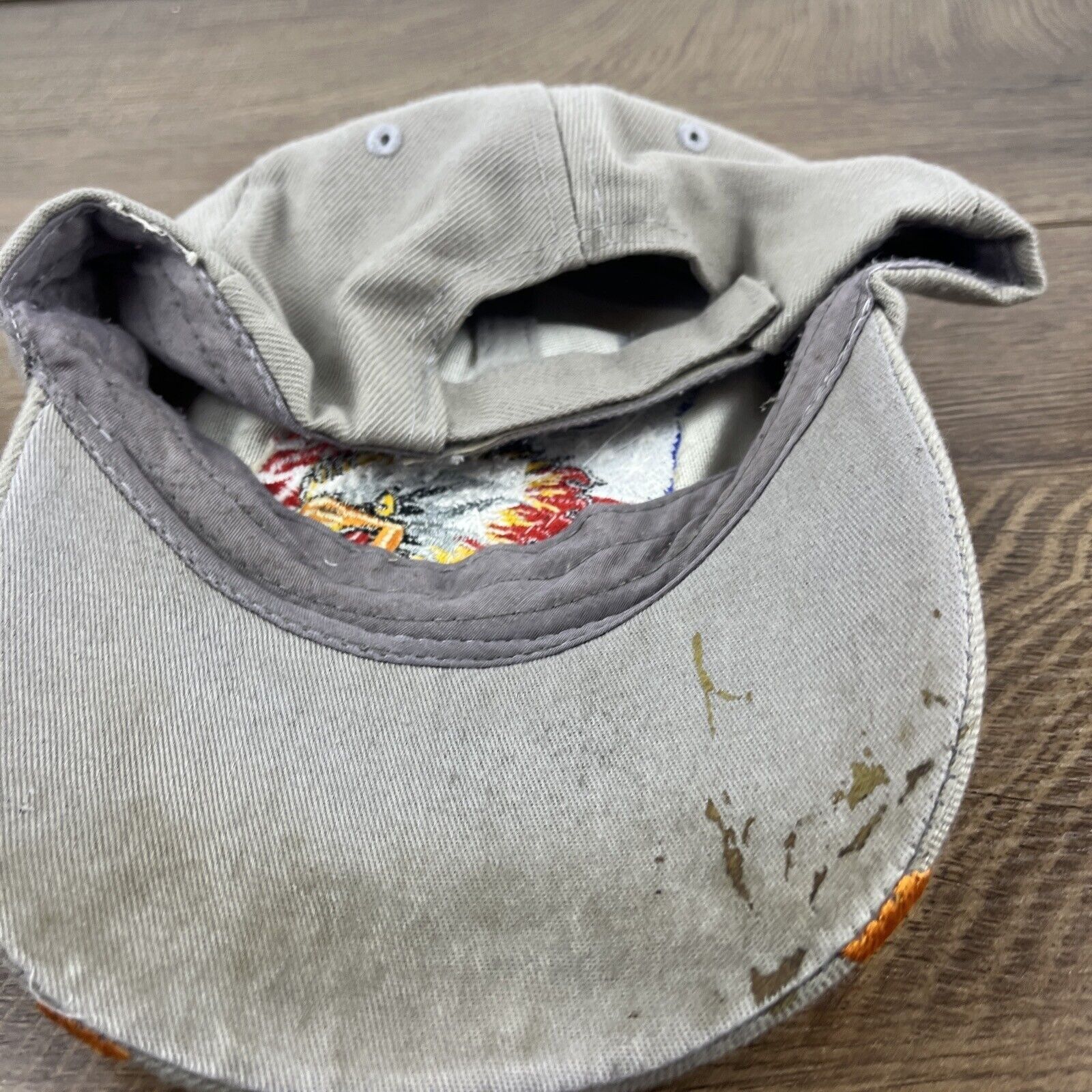 Other Bald Eagle Hat USA Flag Flames Hat Gray Hat Adjustable Adult Size ONE SIZE - 13 Thumbnail