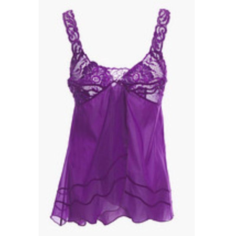 La Perla La Perla Lace trimmed silk blend camisole violet M Size M / US 6-8 / IT 42-44 - 1 Thumbnail