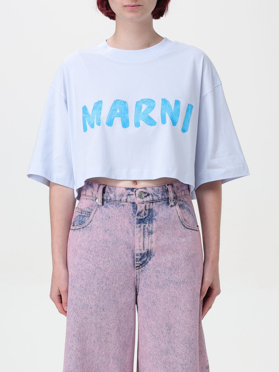 image of Marni T-Shirt Woman Sky Blue, Women's (Size XS)