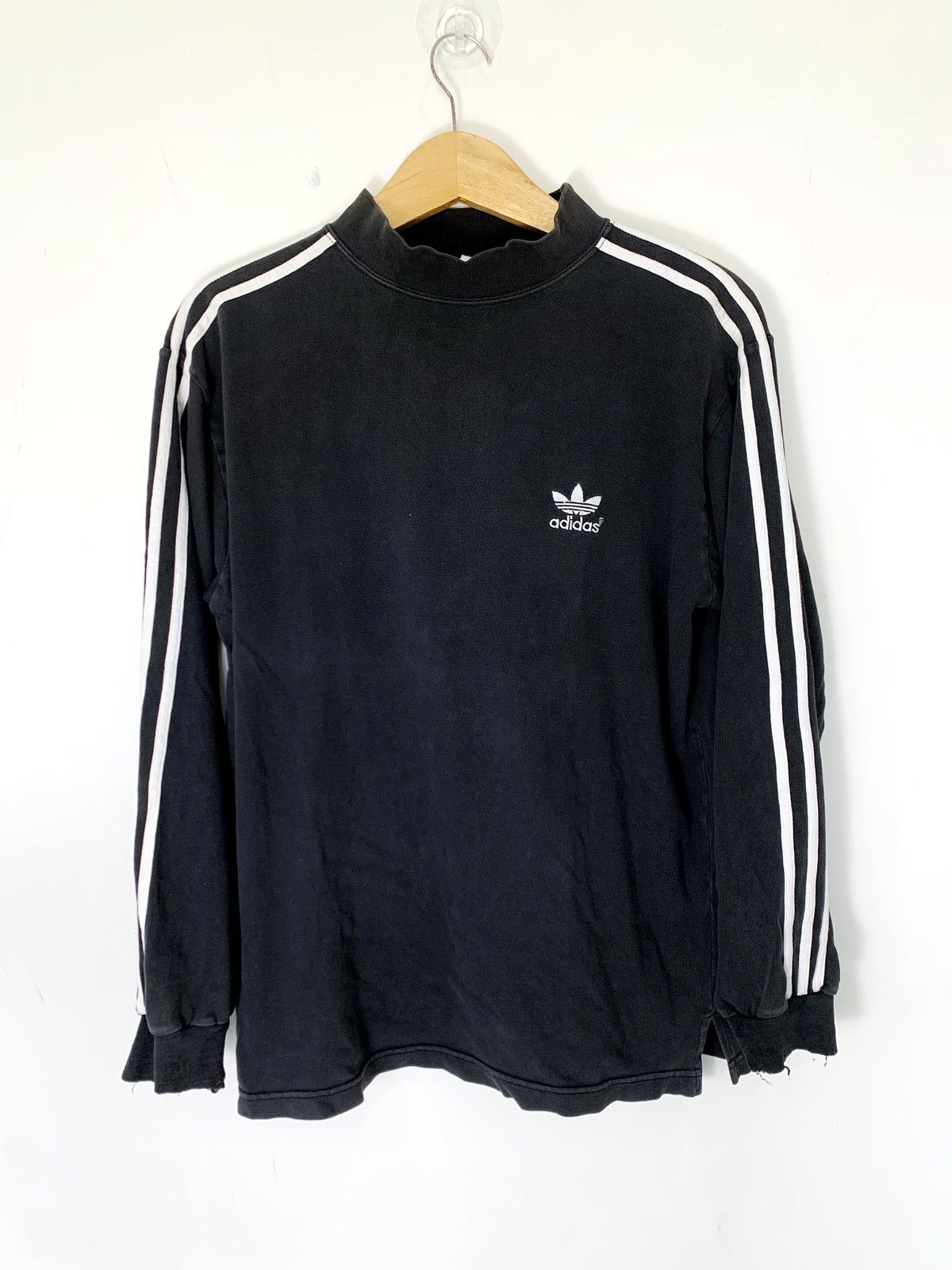 Adidas Vintage 90s adidas turtle neck longsleeve Size US M / EU 48-50 / 2 - 2 Thumbnail