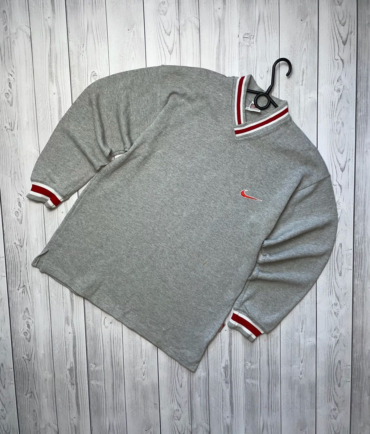 Nike × Vintage Vintage Nike sweatshirt size L logo grey rare Size US L / EU 52-54 / 3 - 1 Thumbnail