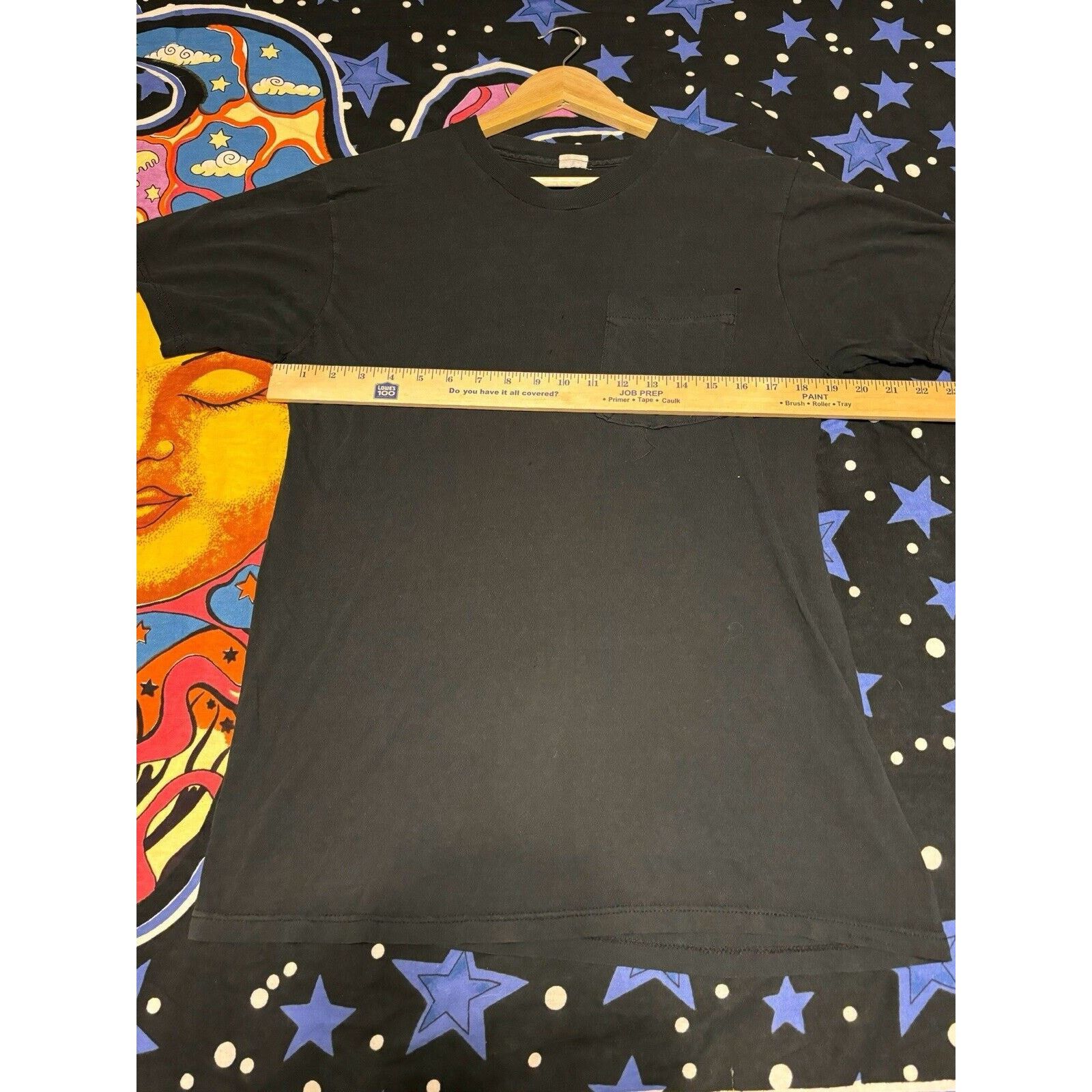 Other Vintage Faded Black Blank Shirt Size Unknown Brand Pocket Size US L / EU 52-54 / 3 - 7 Thumbnail