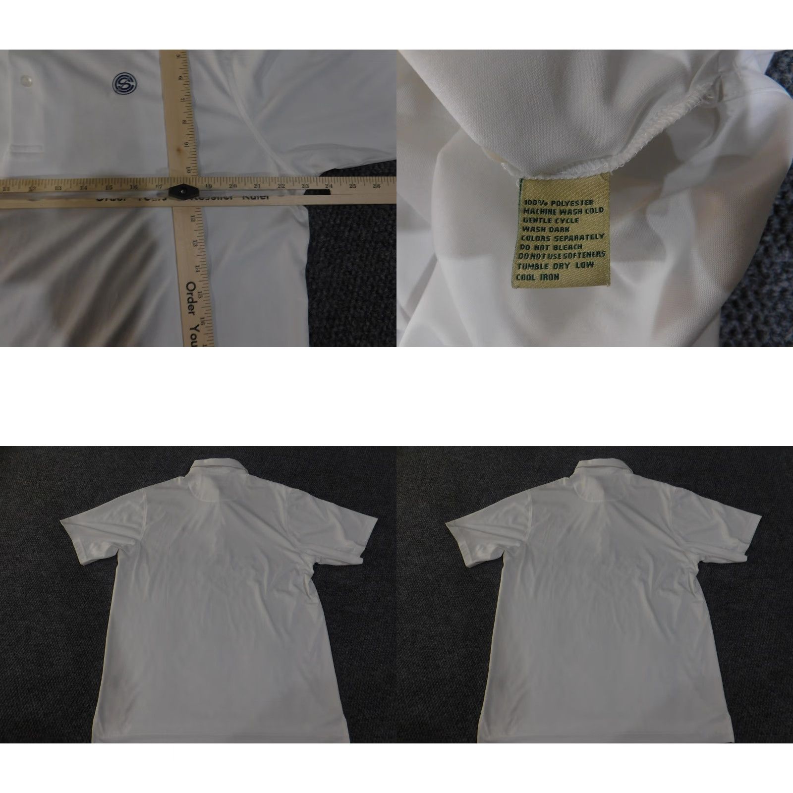 Vintage Donald Ross Polo Shirt Mens Medium White Performance Golf Embroidered Logo Size US M / EU 48-50 / 2 - 8 Thumbnail